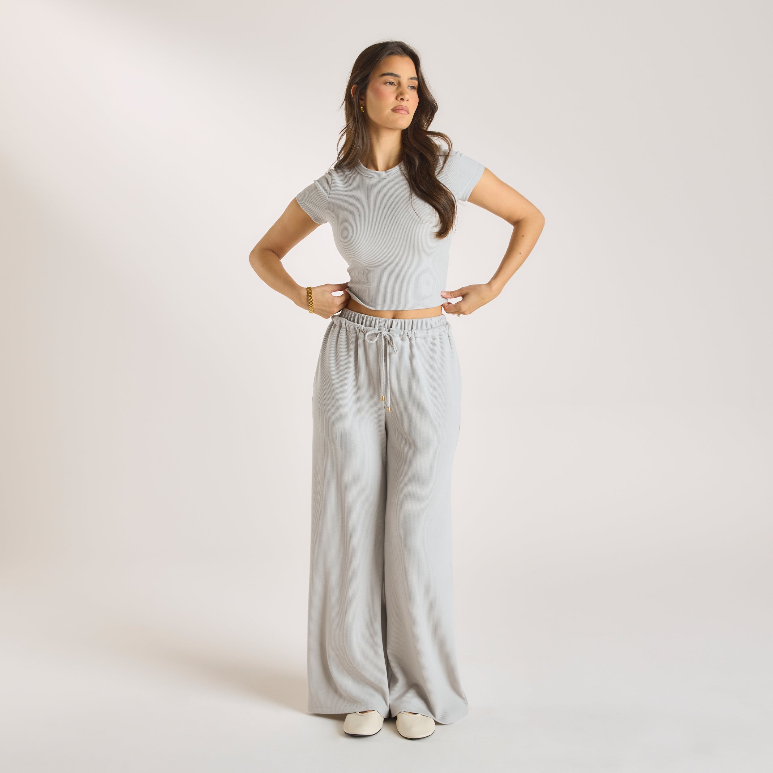 Waffle Baby Tee  | Waffle Baby Tee - Frost Grå