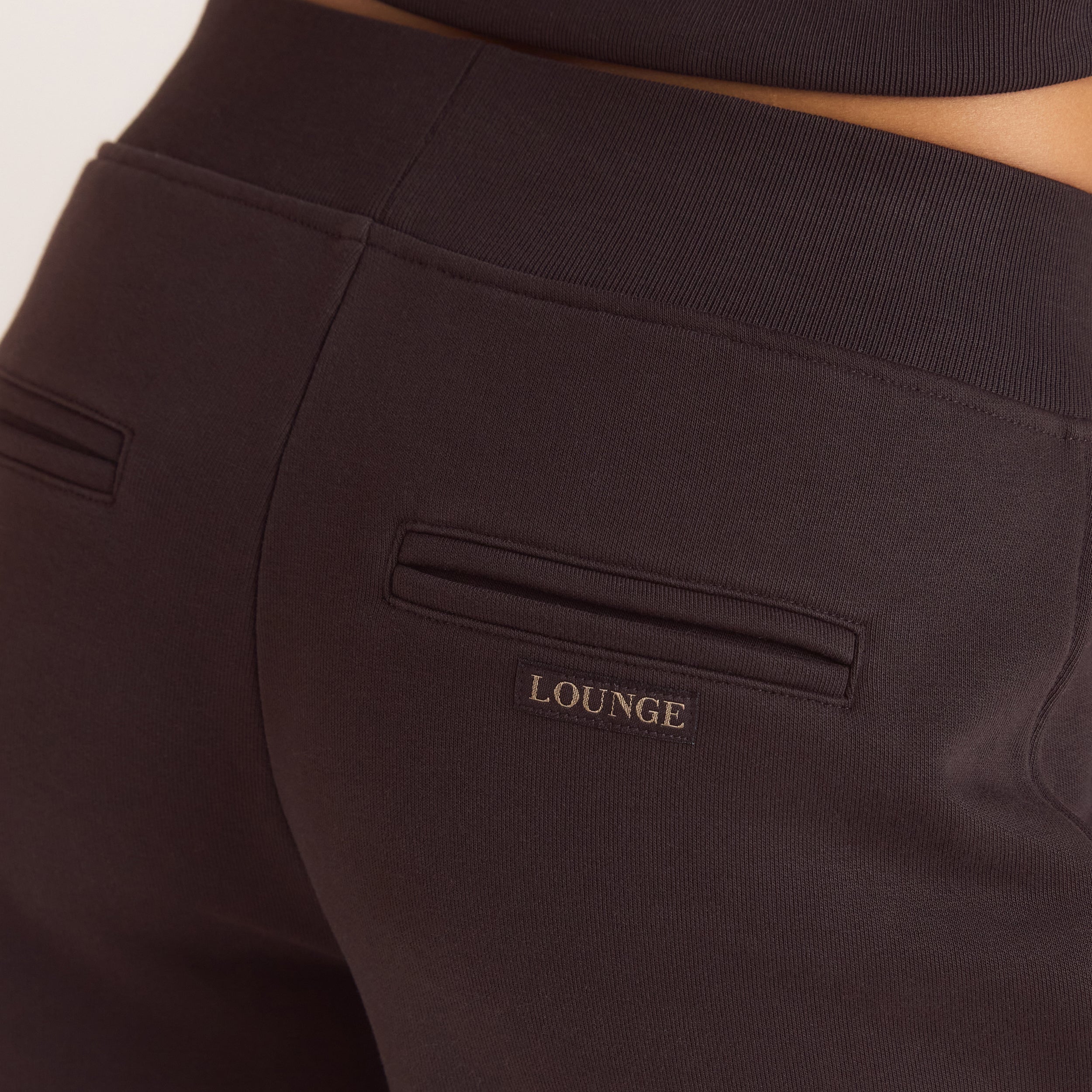 Joggers med lige ben | Joggers med lige ben - Mørk Chokolade