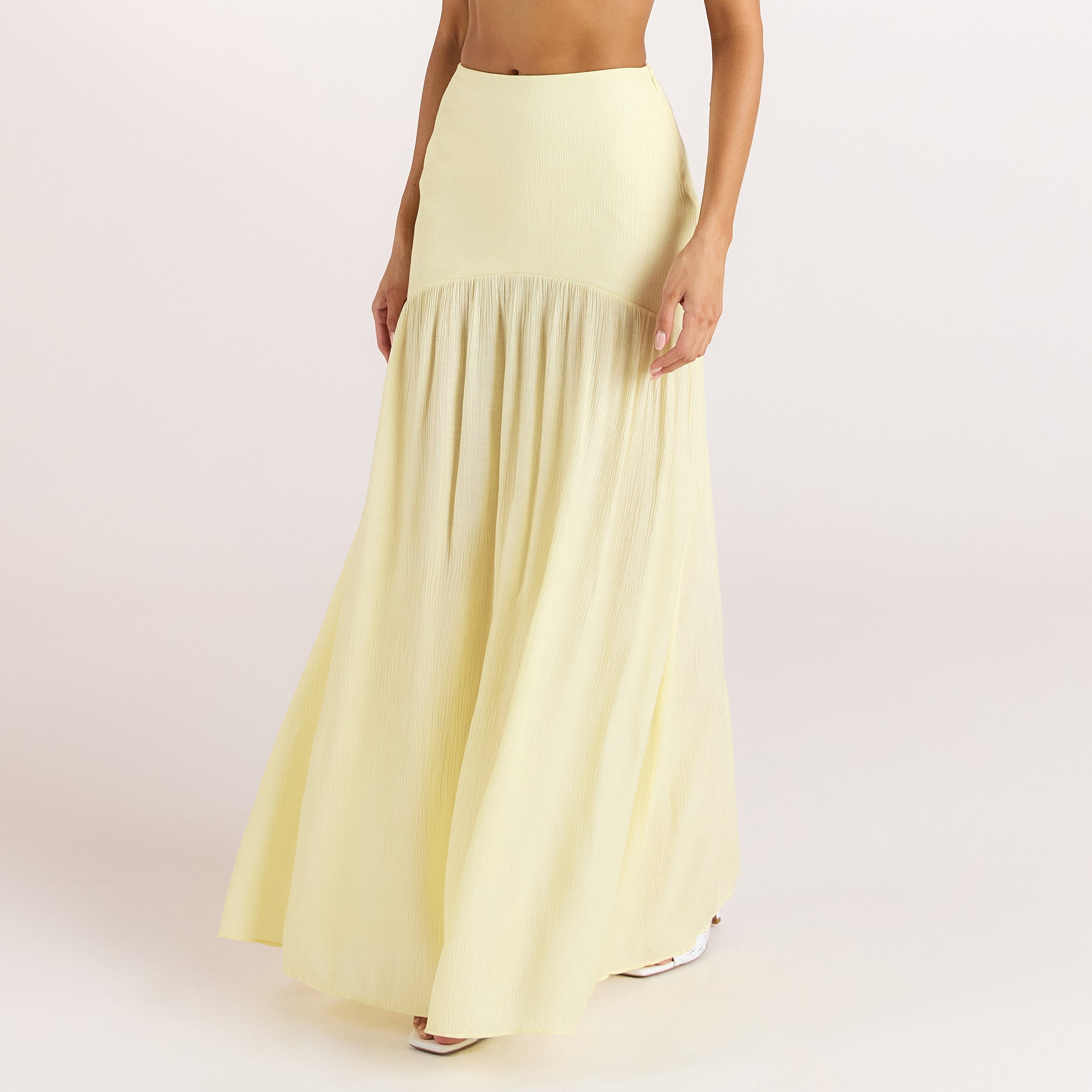 Sheer Maxi-nederdel | Sheer Maxi-nederdel - Citrongul