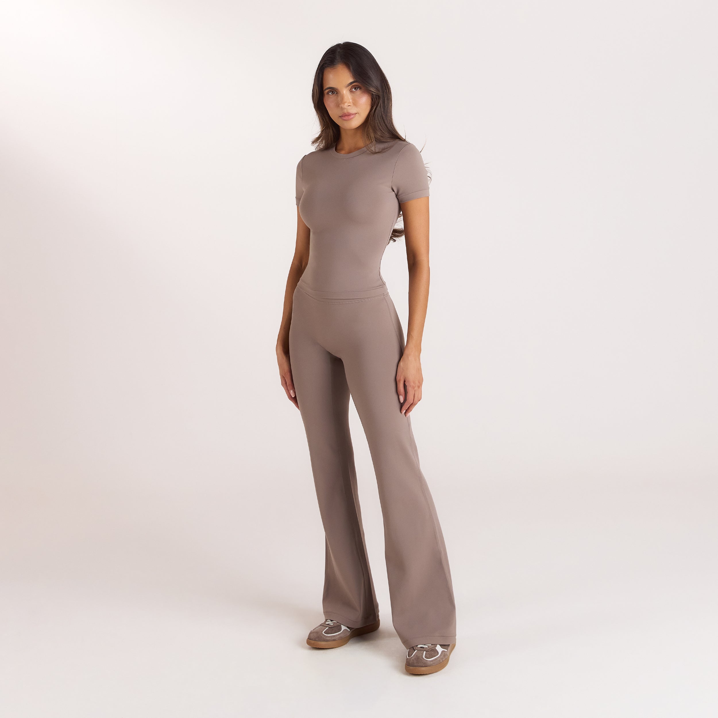 ContourSoft Udslåede Leggings | ContourSoft Udslåede Leggings - Svampefarvet