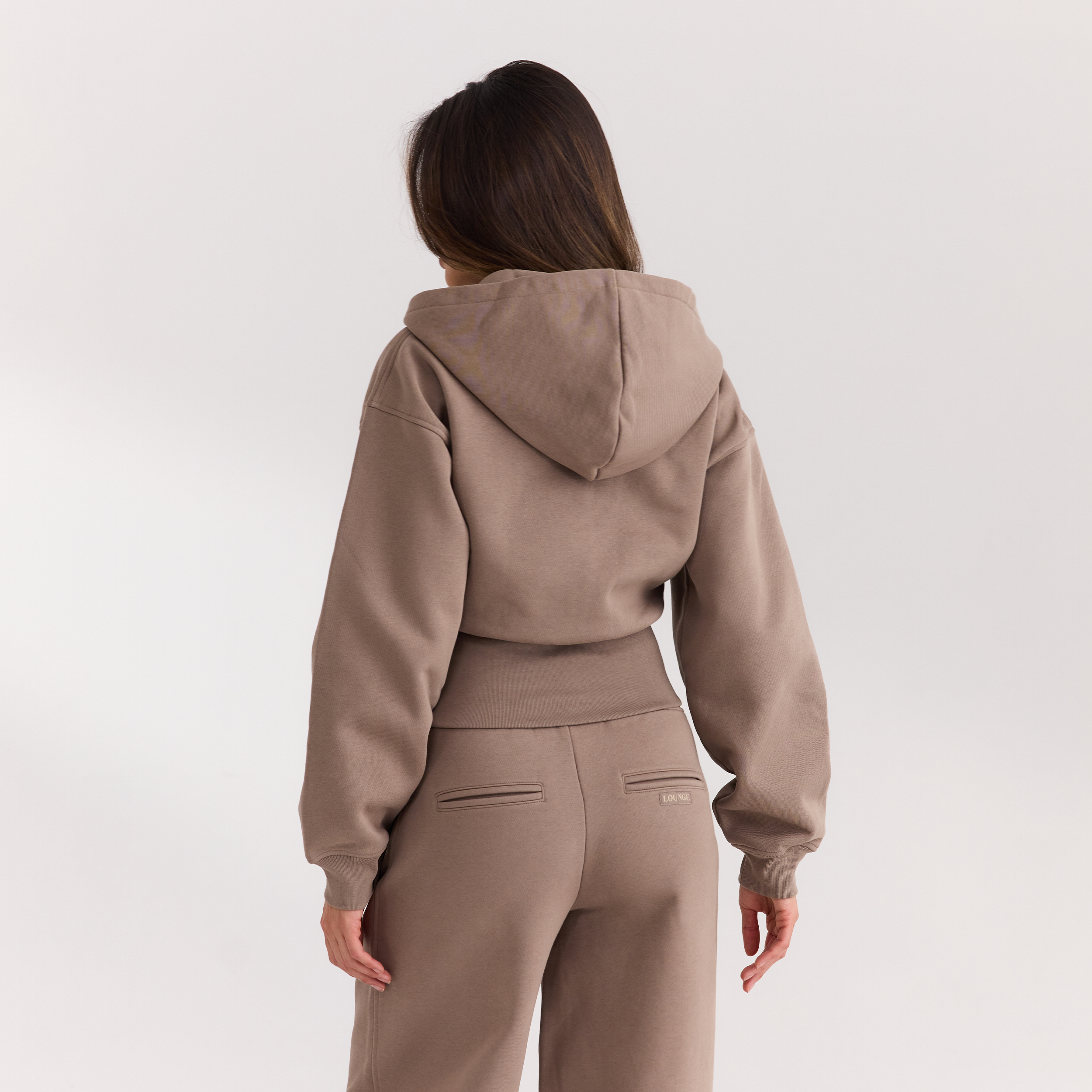 Zip-Up Hoodie med tætsiddende talje | Zip-Up Hoodie med tætsiddende talje - Mushroom