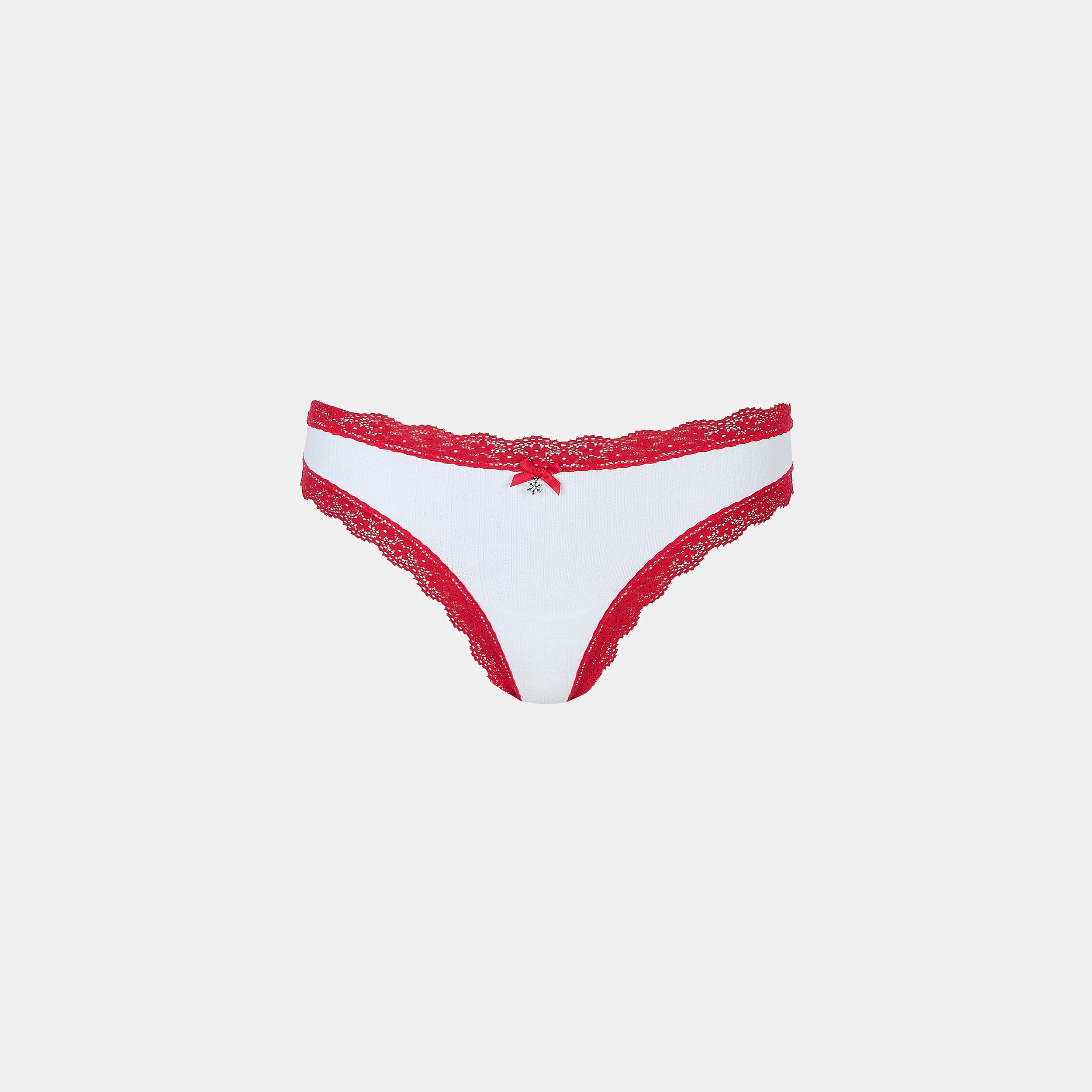 Snowflake Thongs (2-pakke) | Snowflake Thongs (2-pakke) - Rød/Hvid