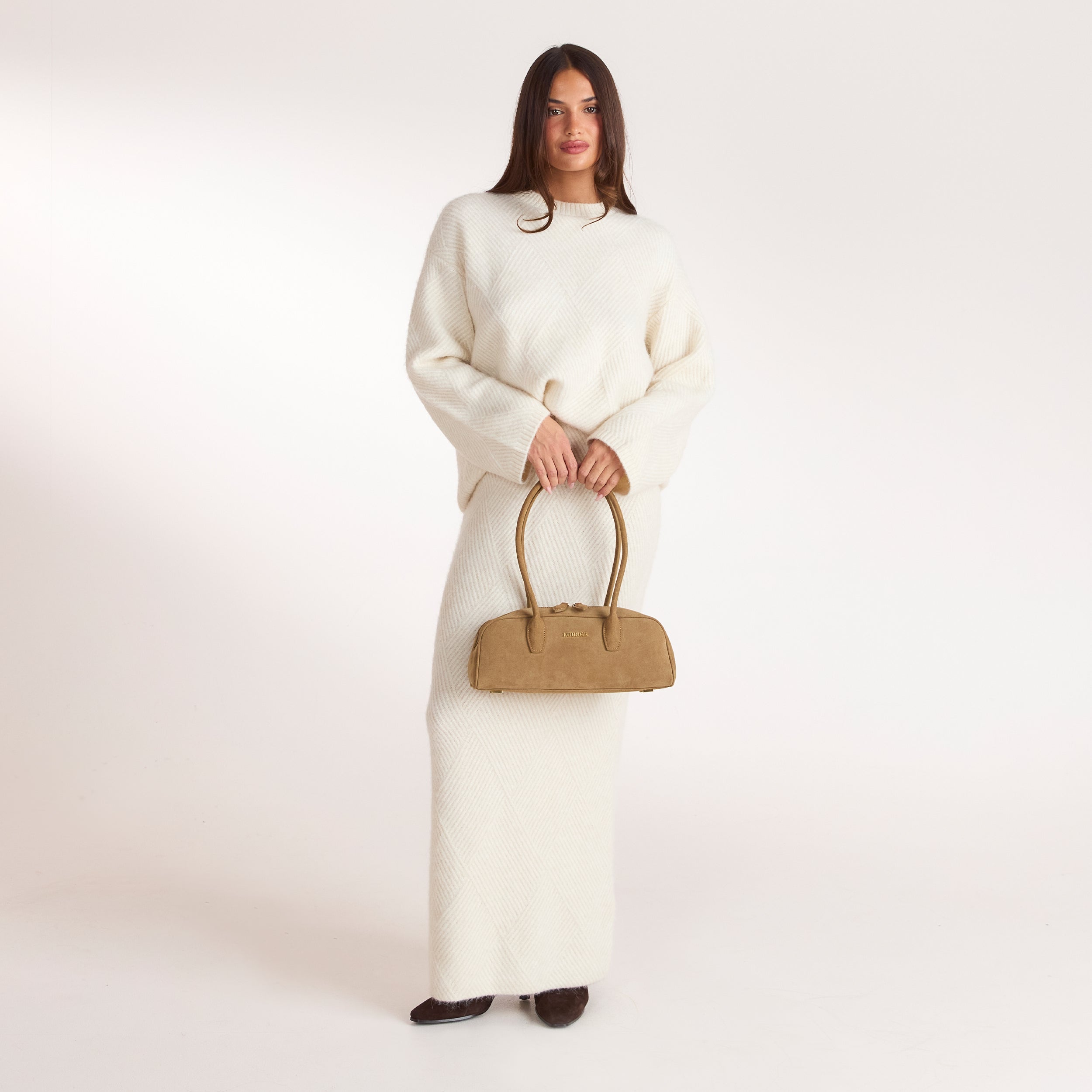 Averi Shoulder Bag | Averi Shoulder Bag - Gråbrun
