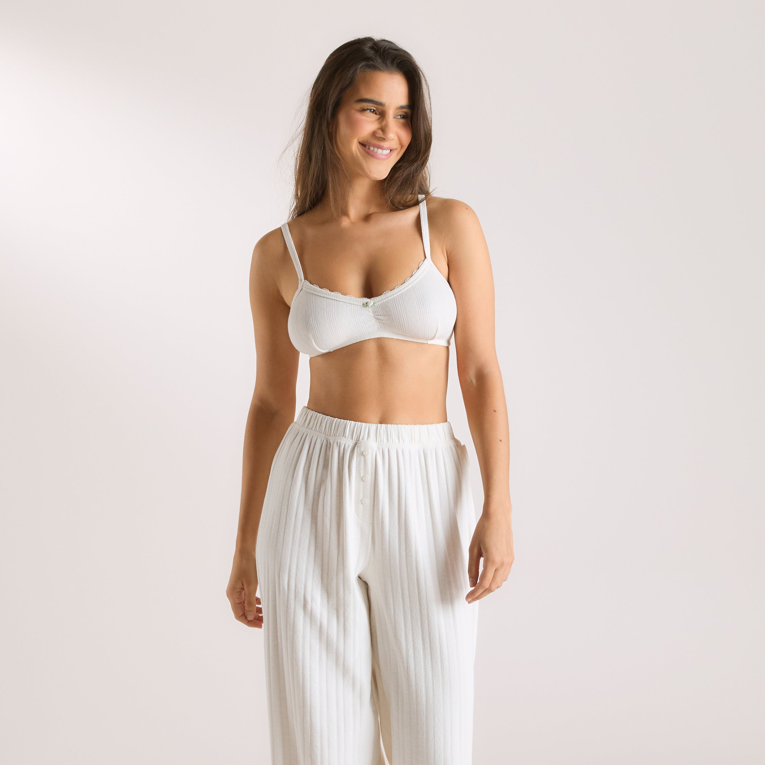 Pointelle Bralette | Pointelle Bralette - Creme