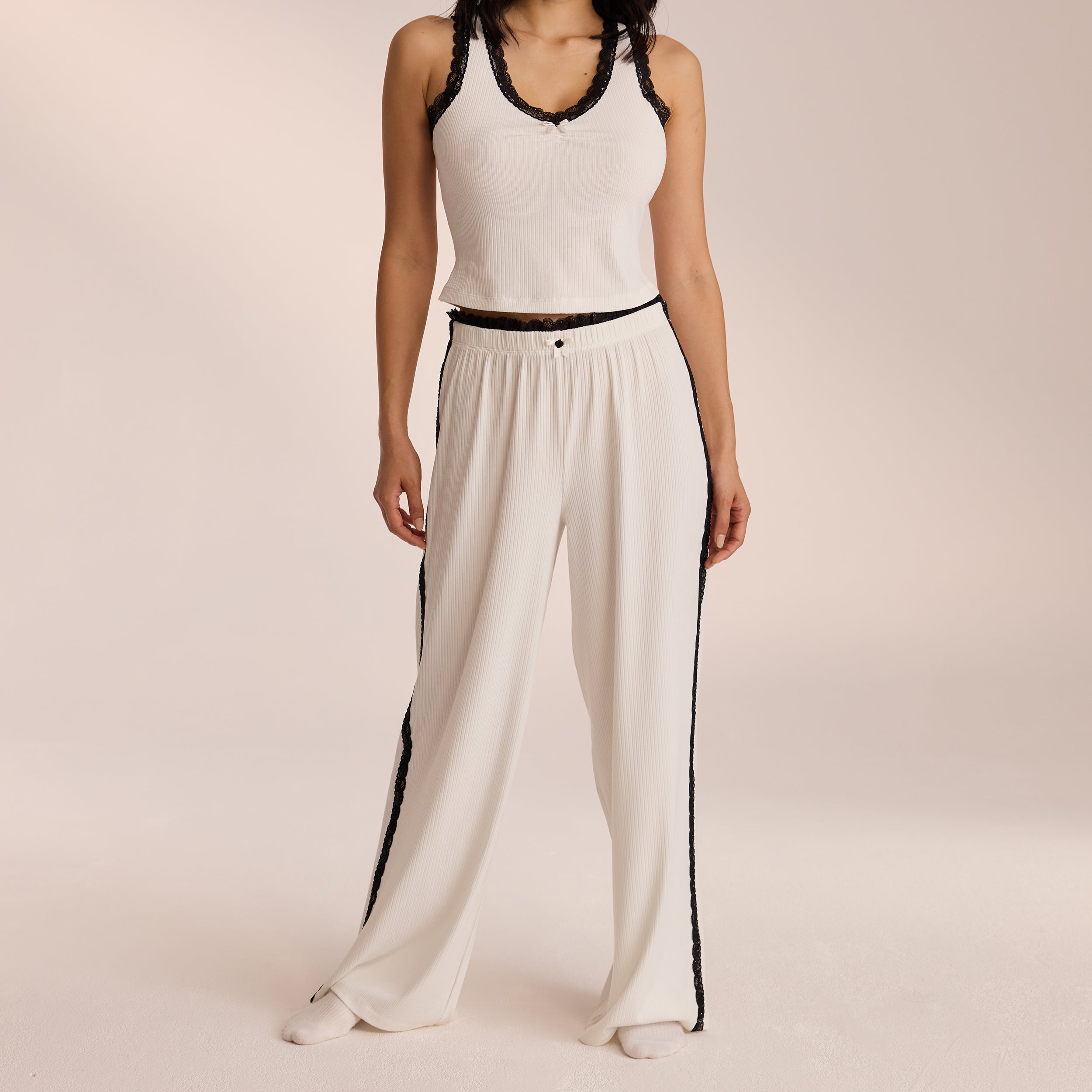 Pyjamabukser med Blonder  | Miki, S