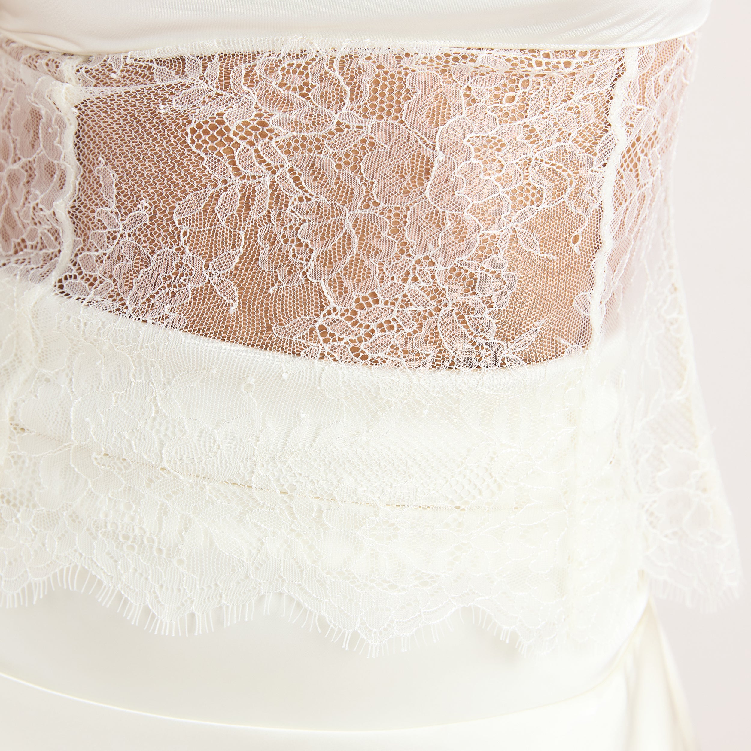 Satin Cami Top med cowl neck | Satin Cami Top med cowl neck - Creme