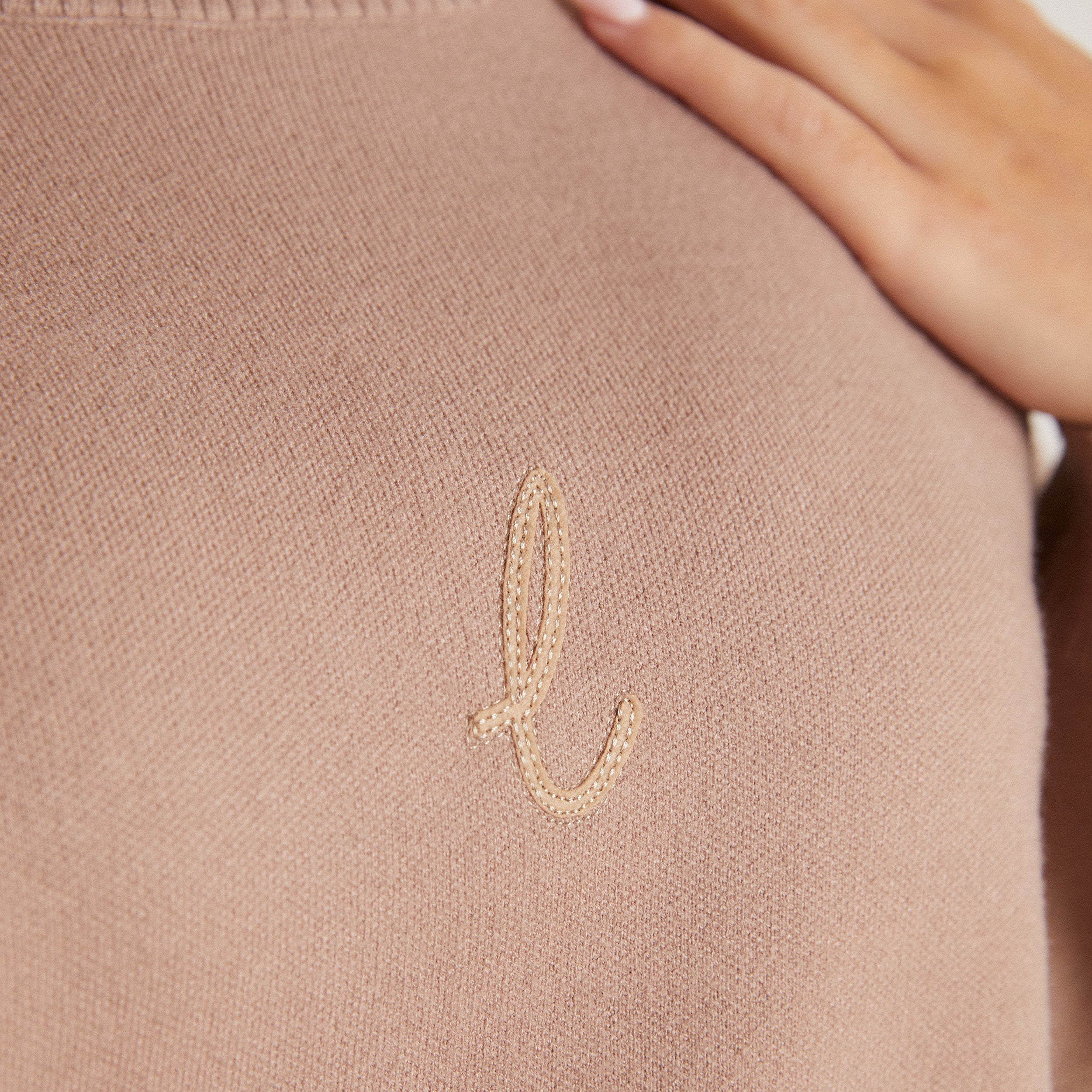 Strikket Trøje med rund hals | Knitted Crew Neck Jumper - Mink