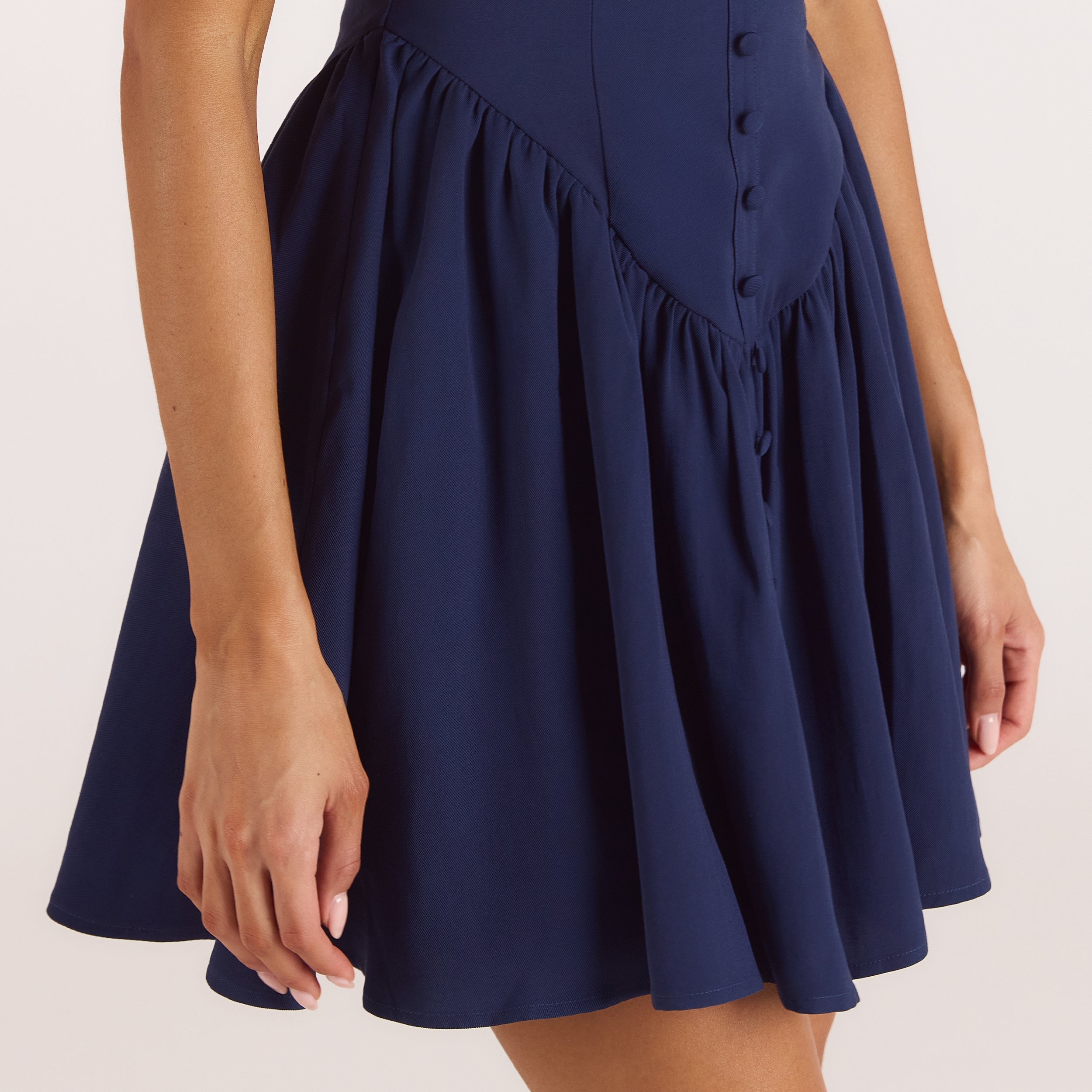 Plunge Mini-kjole | Plunge Mini-kjole - Navy