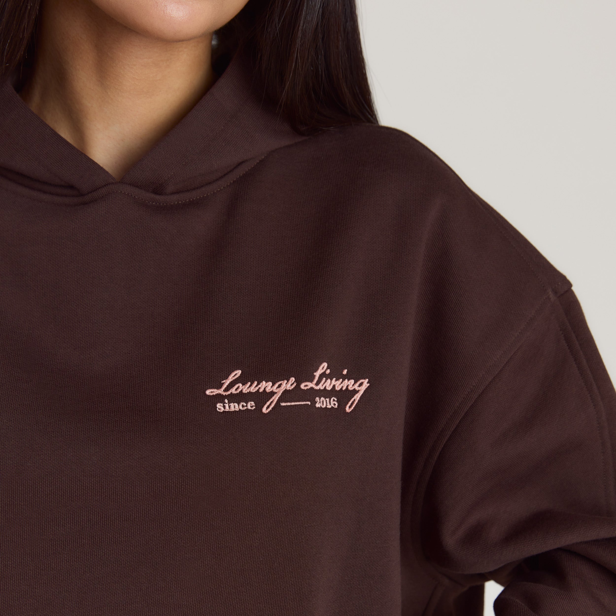 Lounge Living Hoodie | Lounge Living Hoodie - Chokolade
