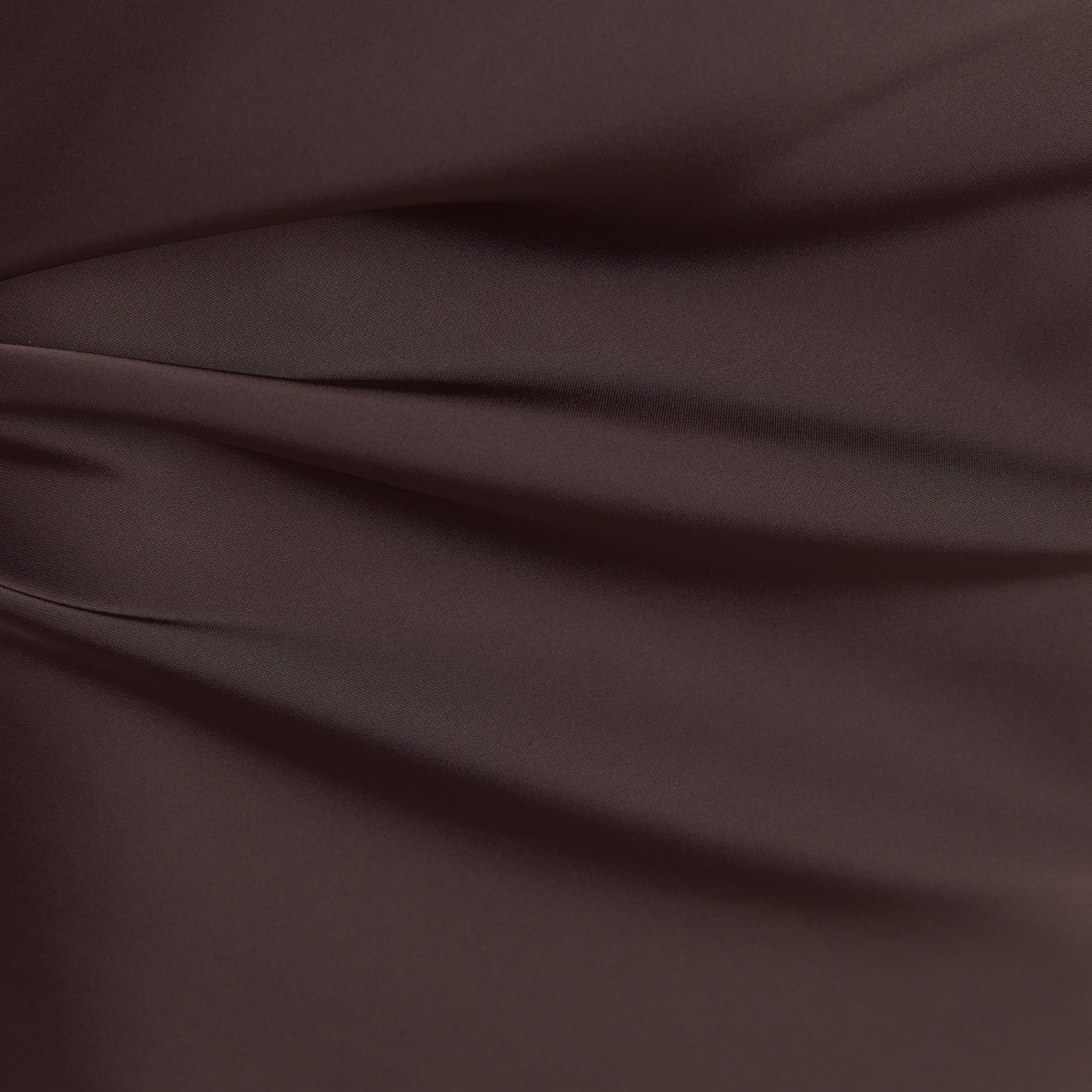 Satin Fitted Maxi-nederdel | Satin Fitted Maxi-nederdel - Chokolade