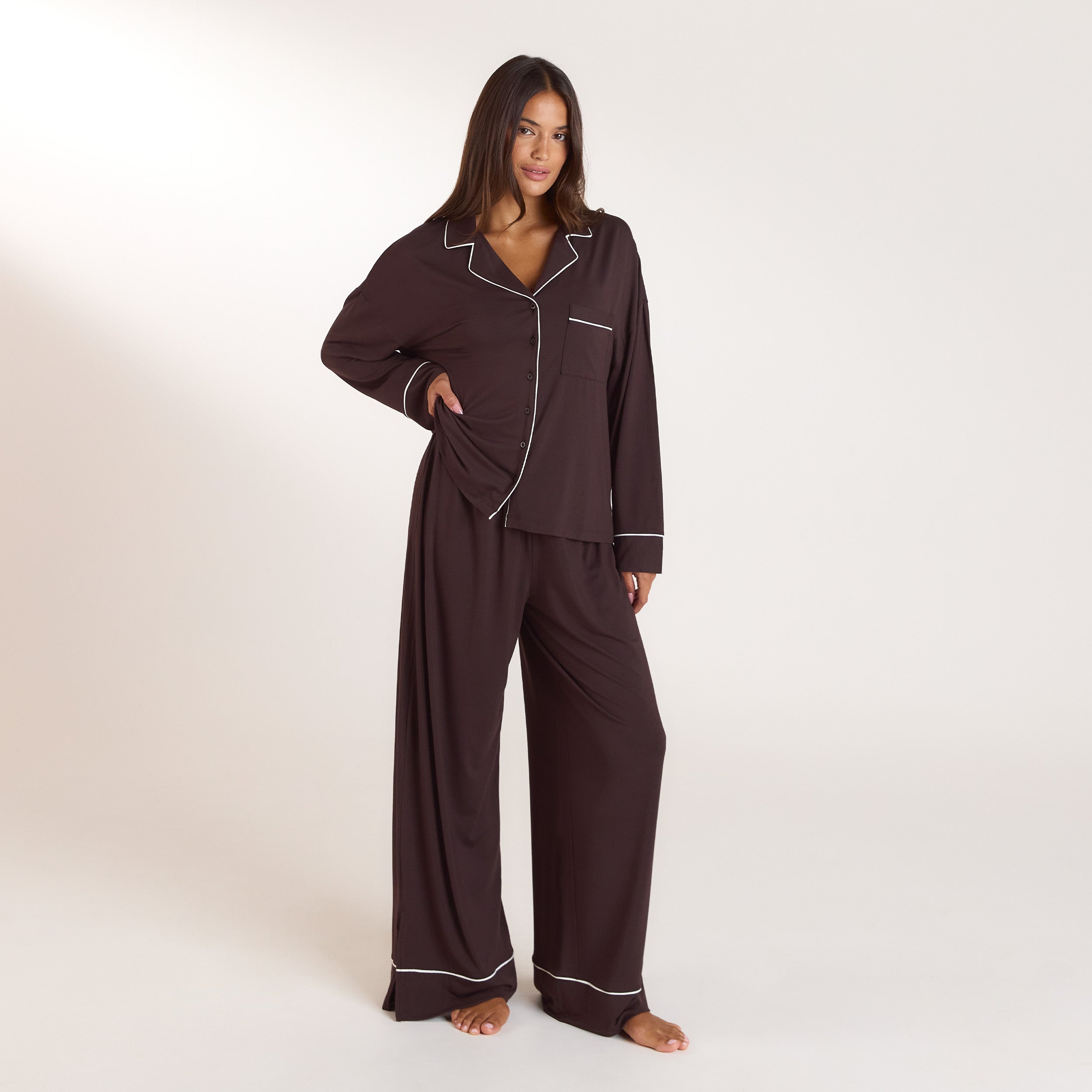 Modal Pyjama Bukser | Modal Pyjama Bukser - Mørk Chokolade