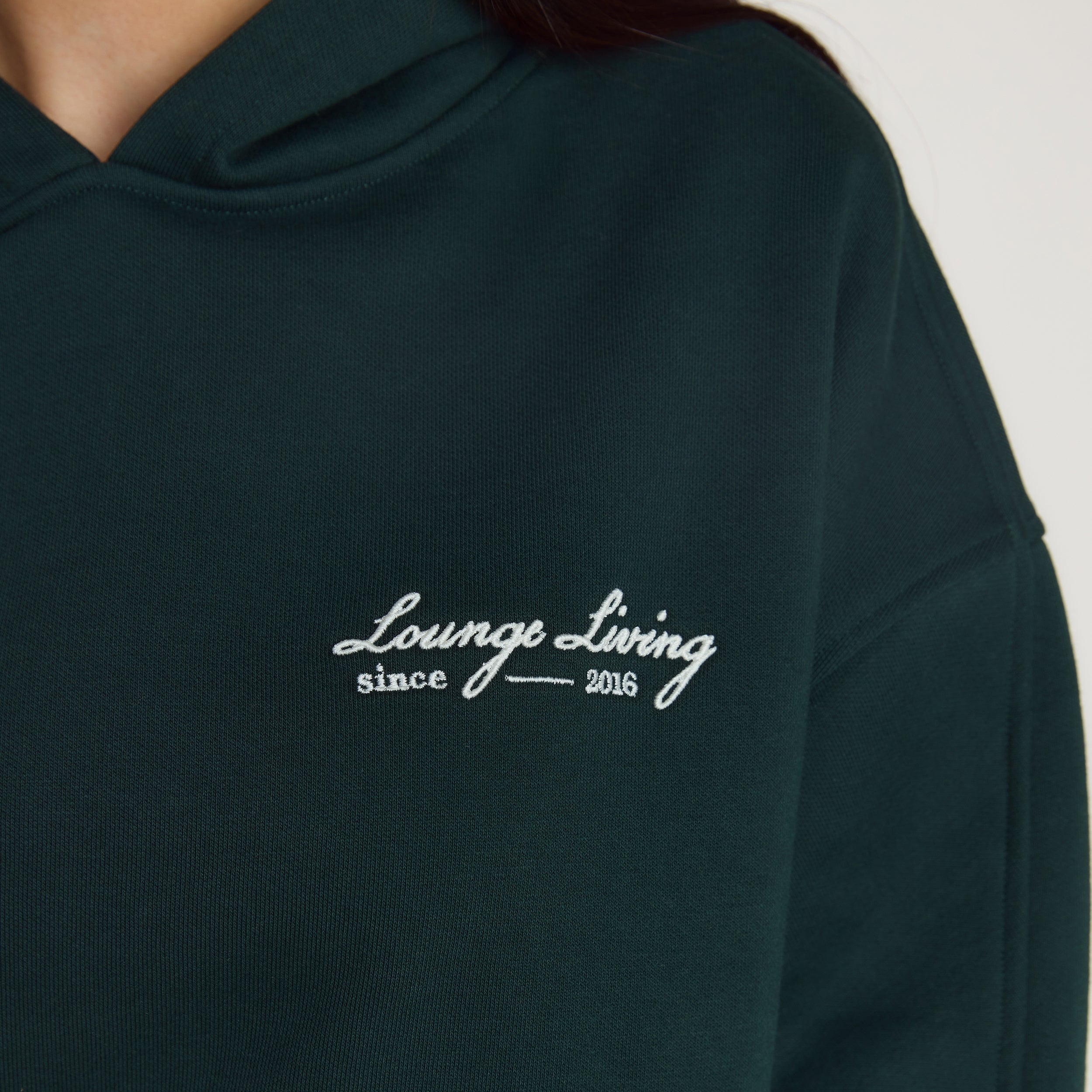 Lounge Living Hoodie | Lounge Living Hoodie - Skovgrøn