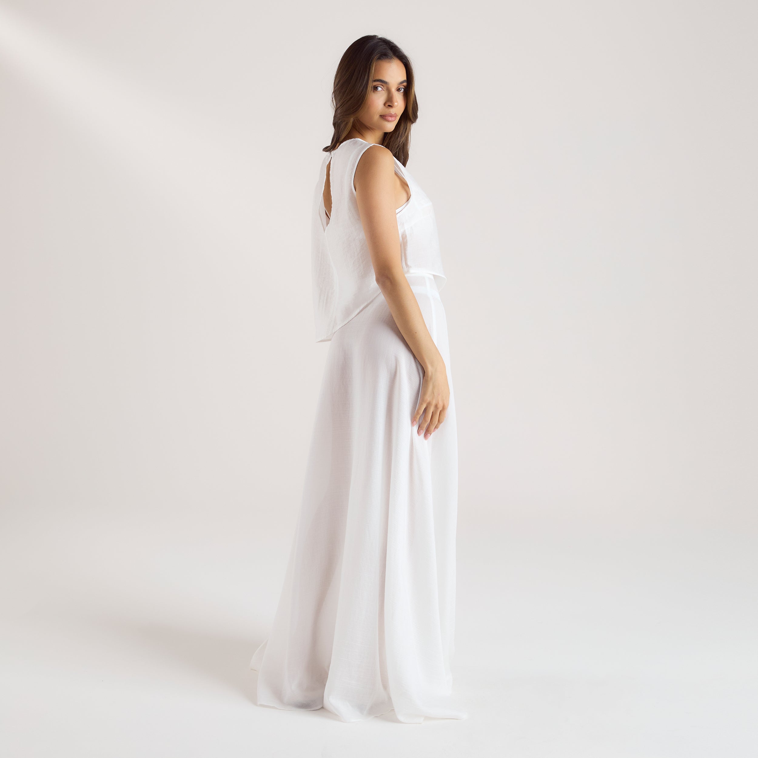 Sheer Maxi Nederdel | Sheer Maxi Nederdel - Hvid