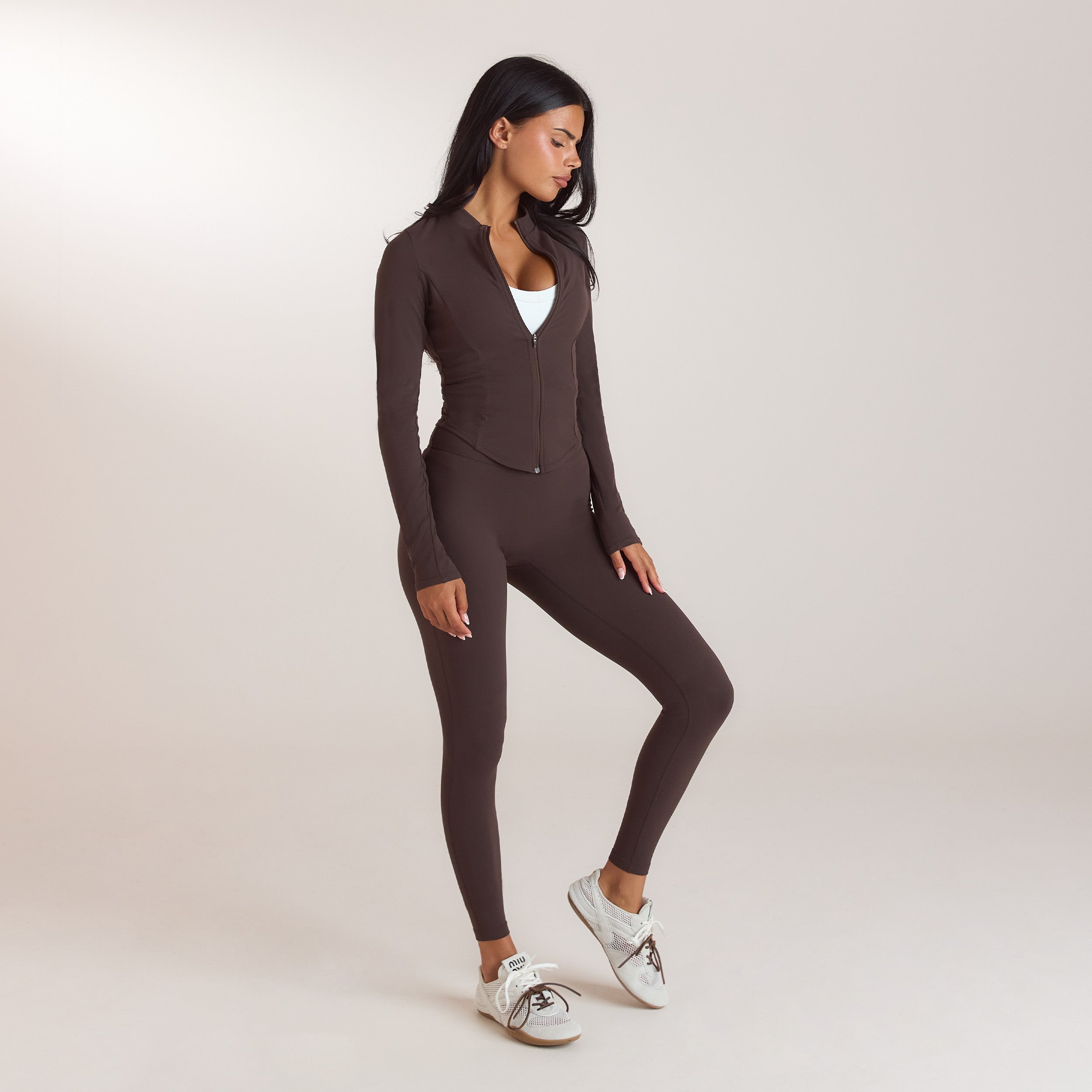 ContourSoft™ Cinch Jakke med lynlås | ContourSoft™ Cinch Jakke med lynlås - Mørk Chokolade