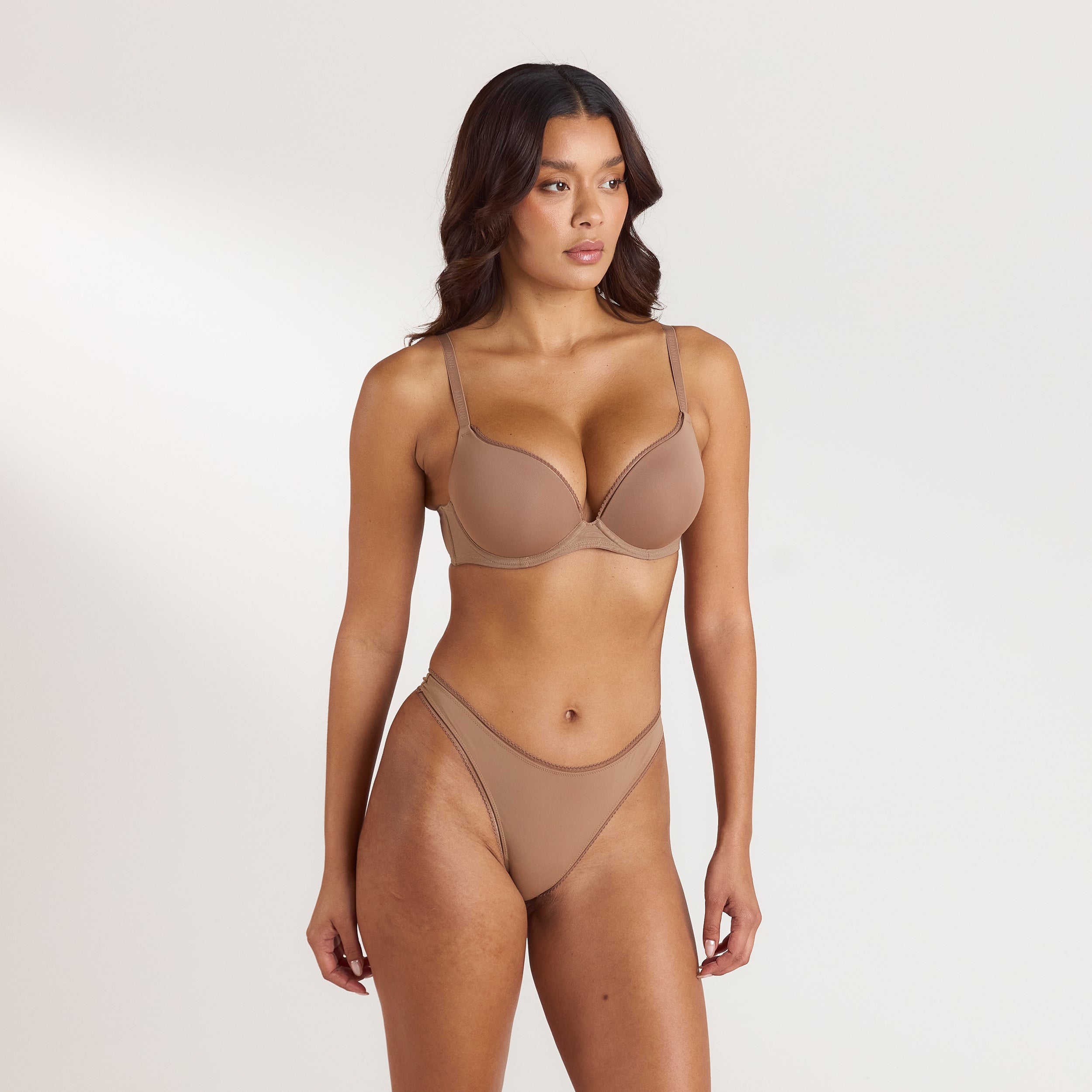 Comfort Høj Push-Up BH | Comfort Høj Push-Up BH - Hasselnøddebrun