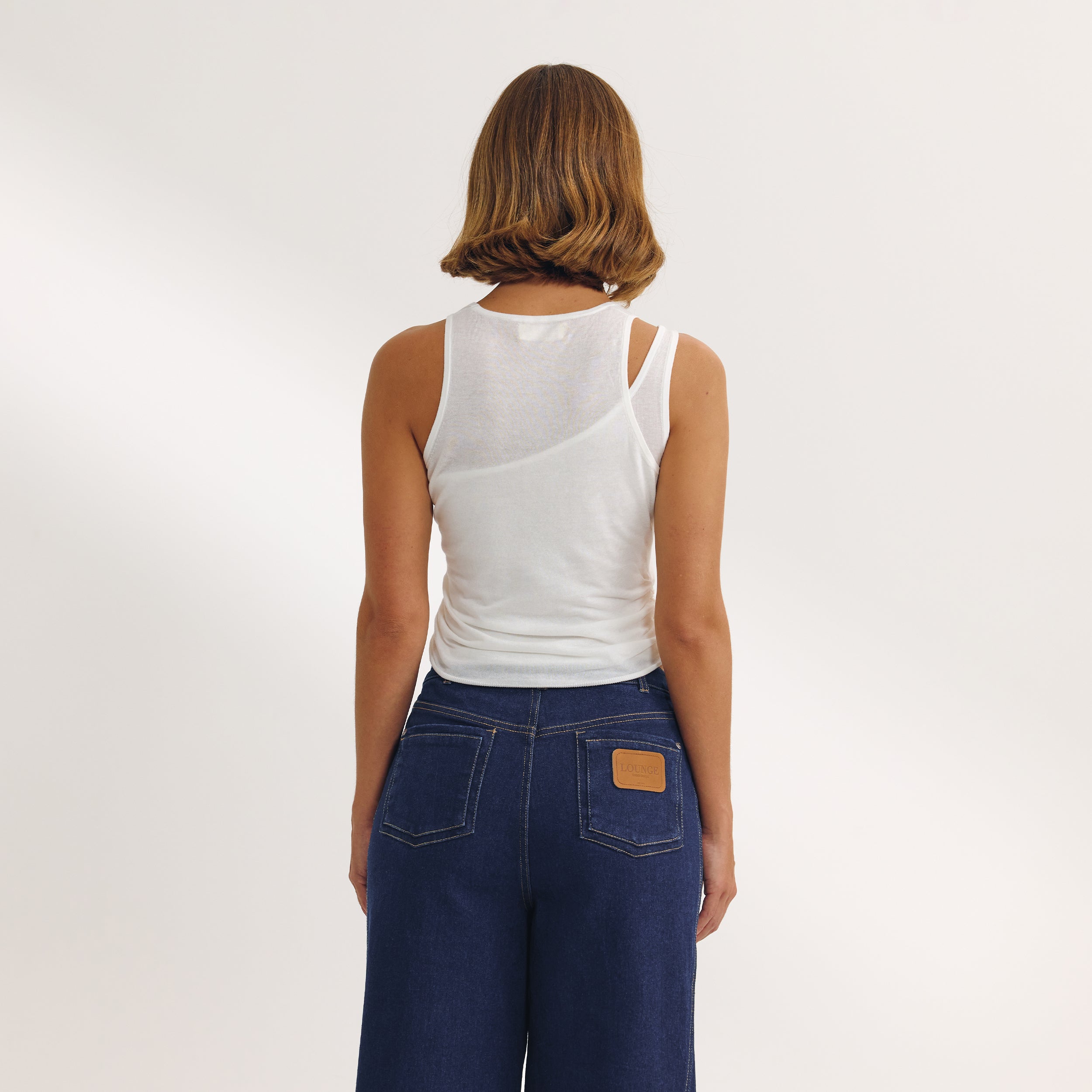 Lagdelte tanktop | Lagdelte tanktop - Hvid