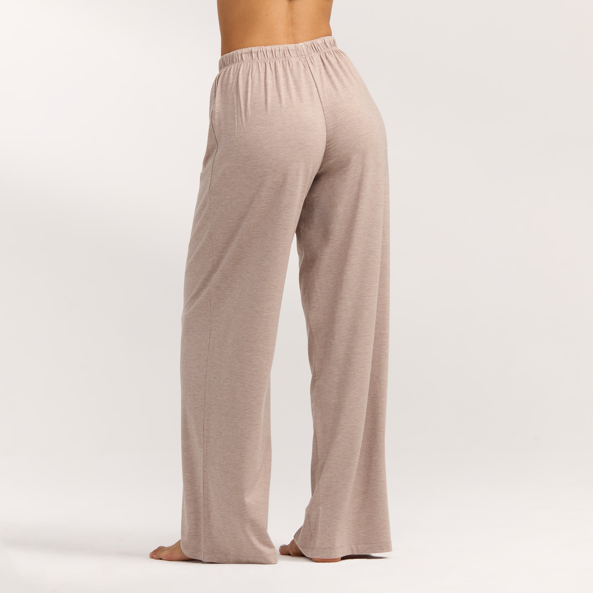 Modal Pyjamabukser med lige ben | Modal Pyjamabukser med lige ben - Brun Marl