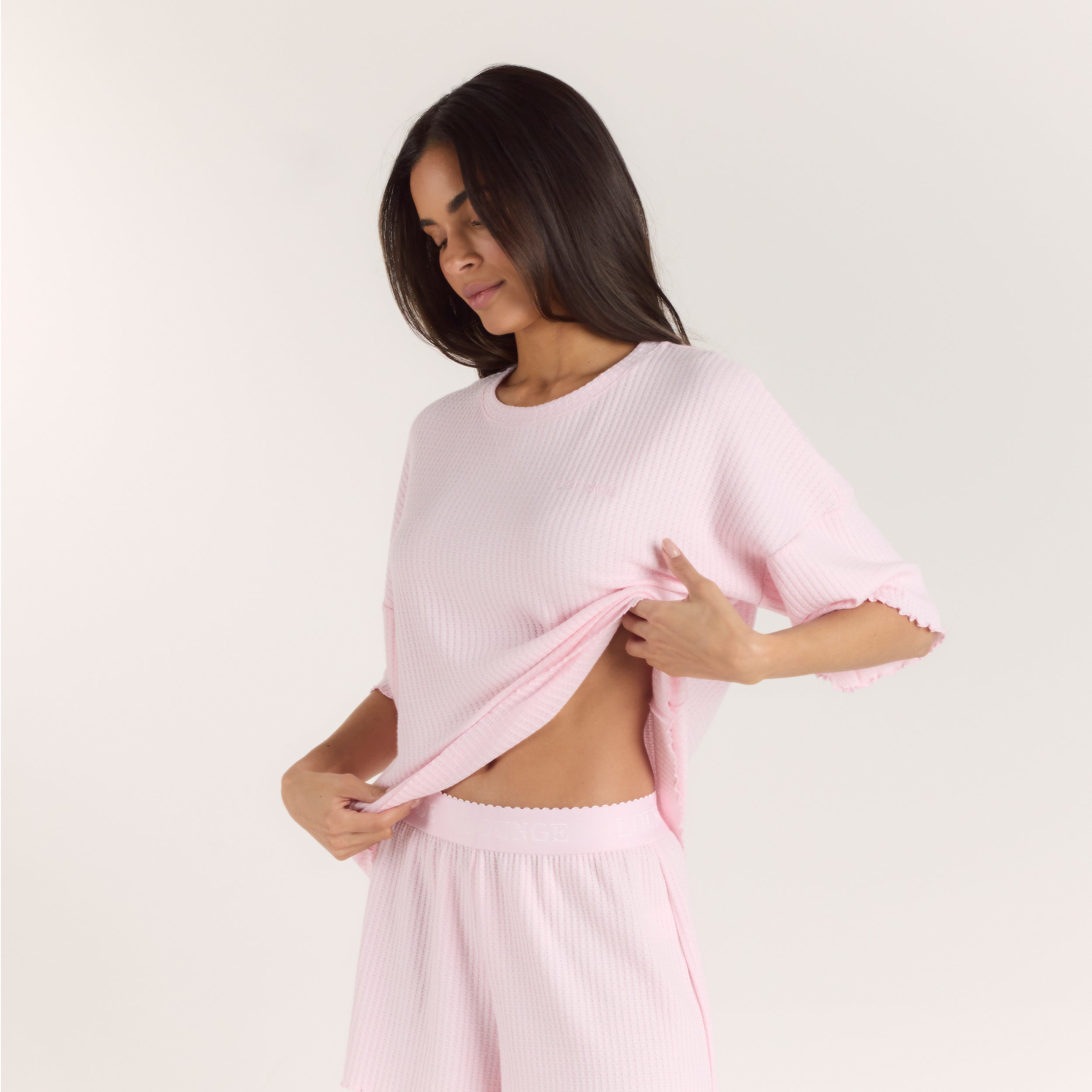 Soft Waffle Pyjamatop | Soft Waffle Pyjamatop - Pink