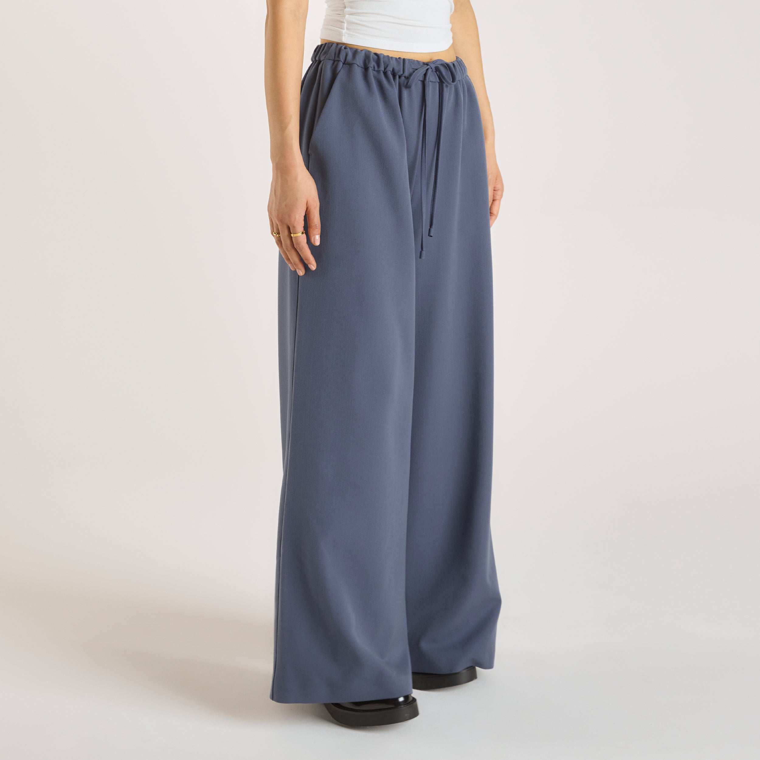 Relaxed-Fit Tailored Bukser | Relaxed-Fit Tailored Bukser - Blå
