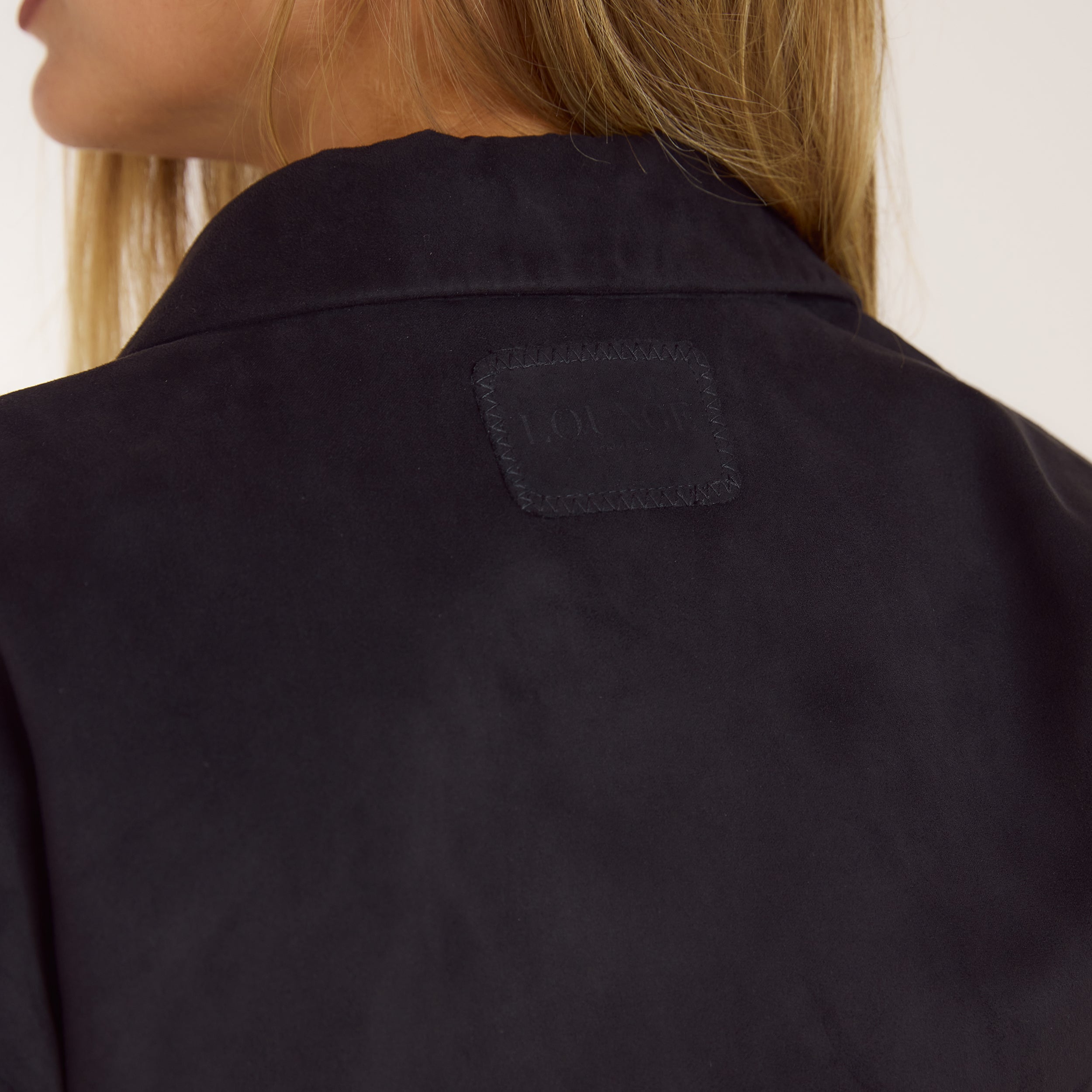 Suedette Blazer | Suedette Blazer - Sort