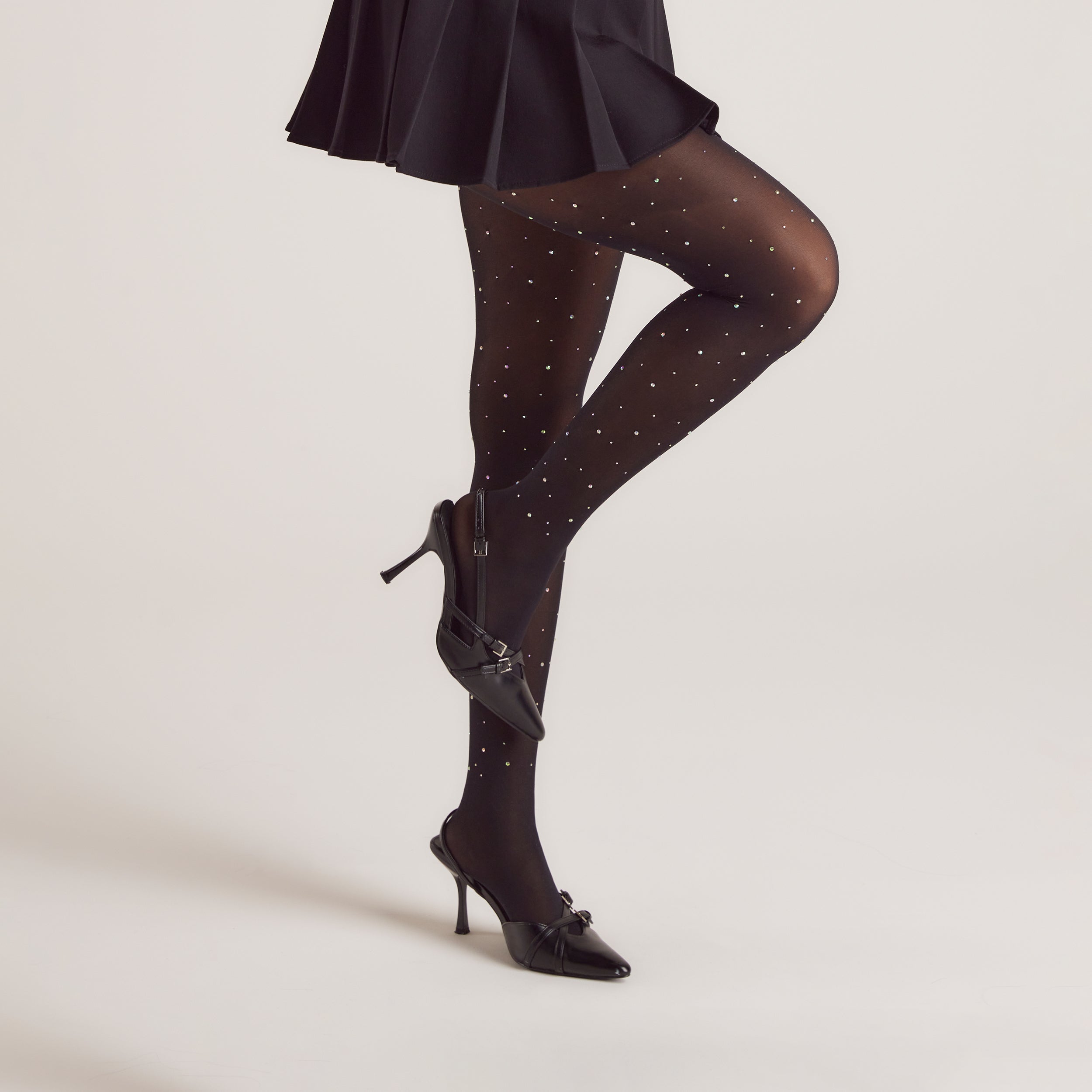 Diamanté Strømpebukser (40 denier)  | Imaani, S-M