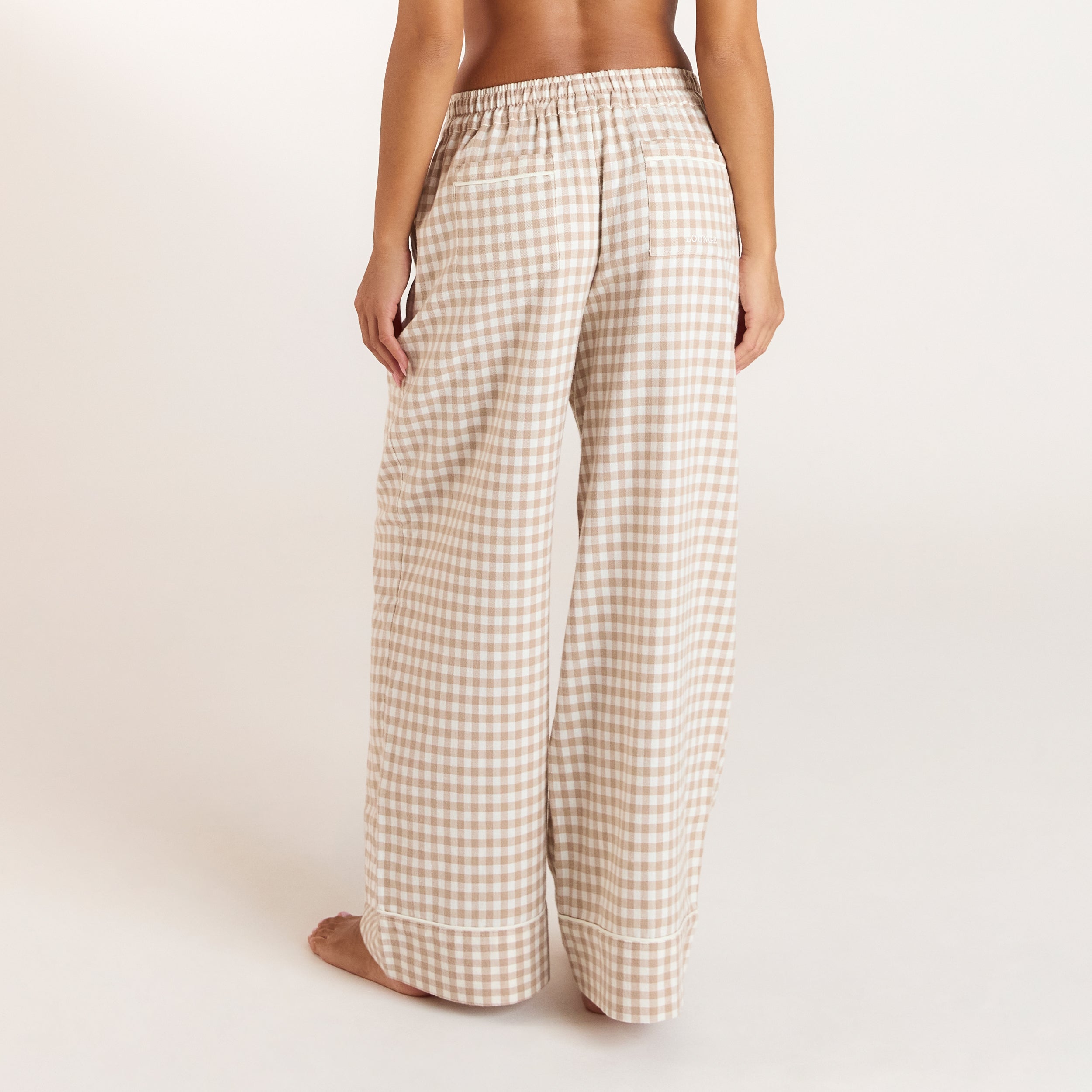 Gingham Pyjama Bukser | Gingham Pyjama Bukser - Beige