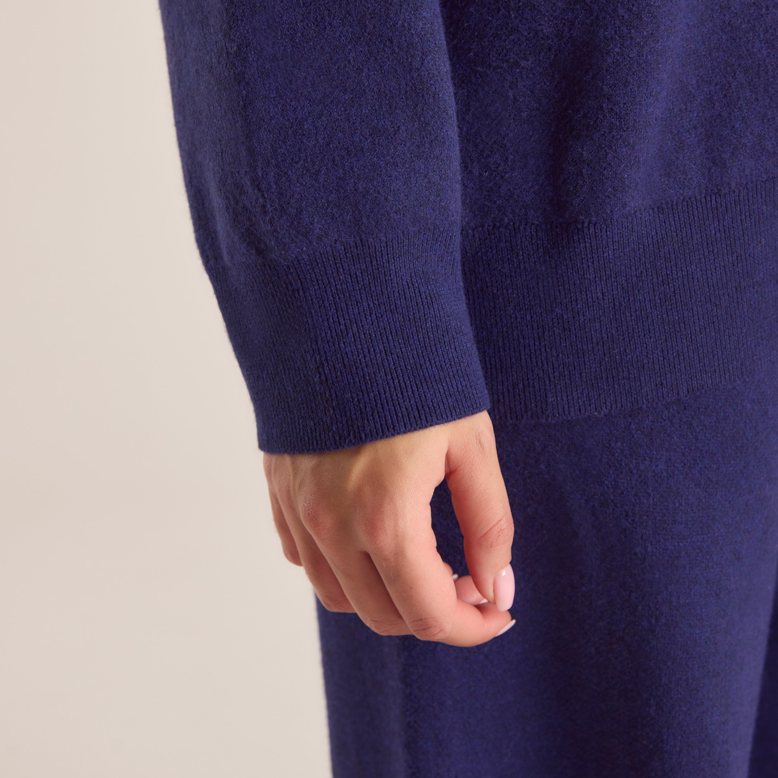 Logo Strikket Trøje med Rund Hals | Logo Strikket Trøje med Rund Hals - Navy