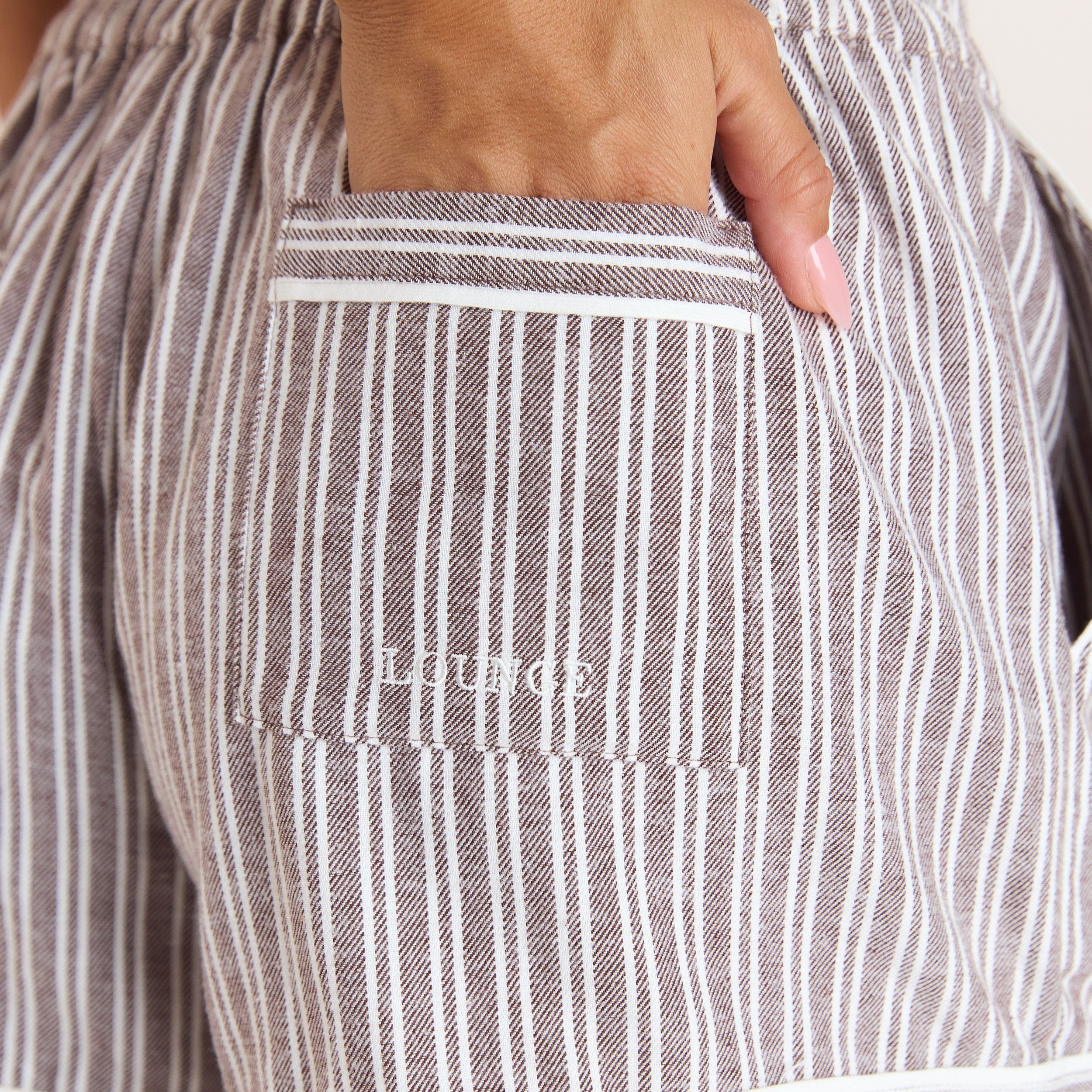Stripe Pyjama Shorts | Stripe Pyjama Shorts - Chokolade