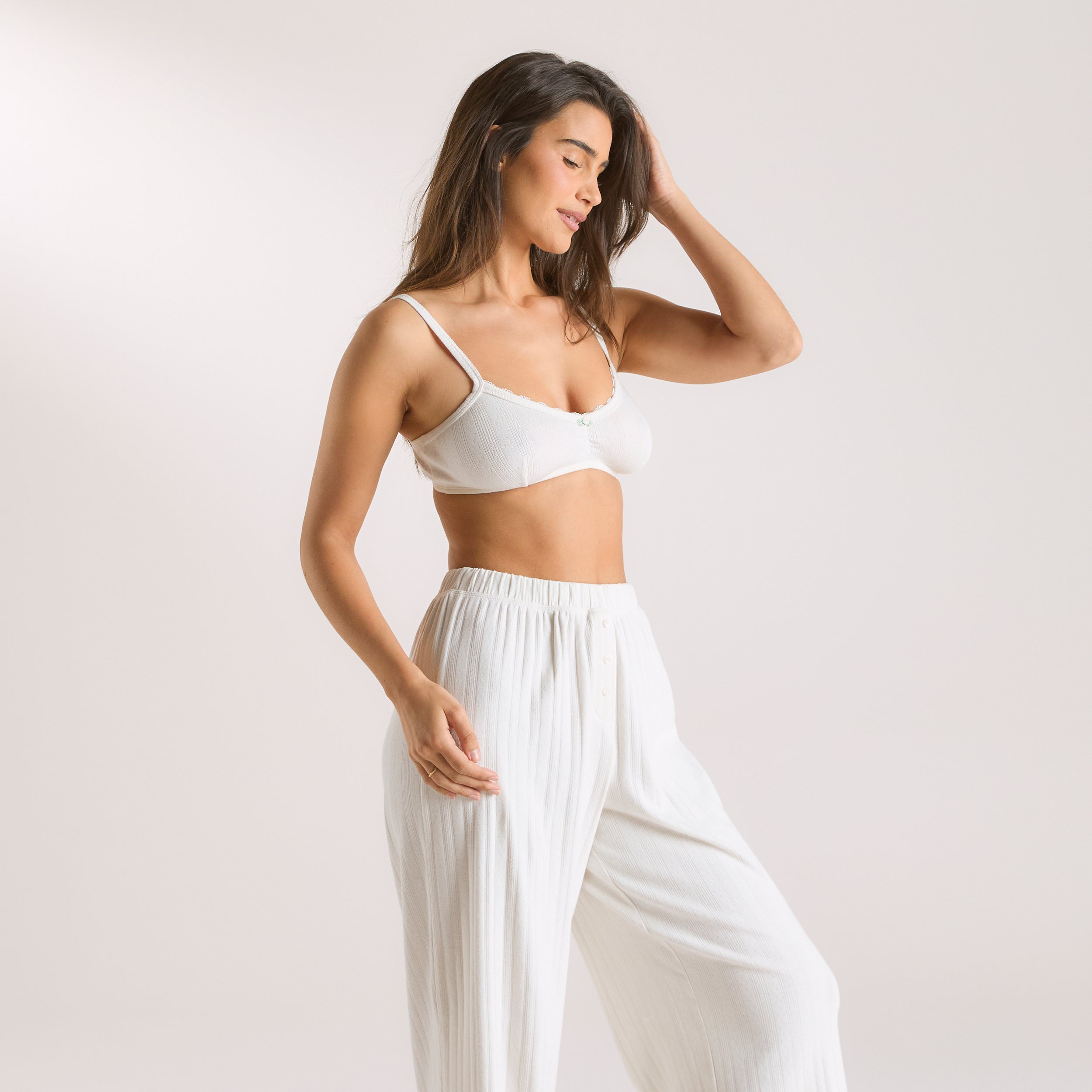 Pointelle Bralette | Pointelle Bralette - Creme