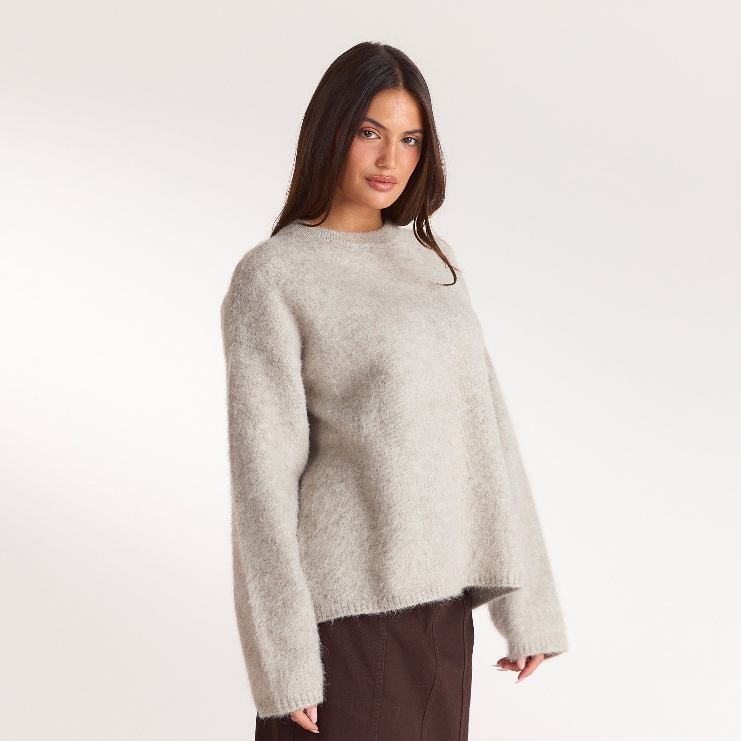 Blød og vamset strikjumper | Blød og vamset strikjumper - Varm Grå