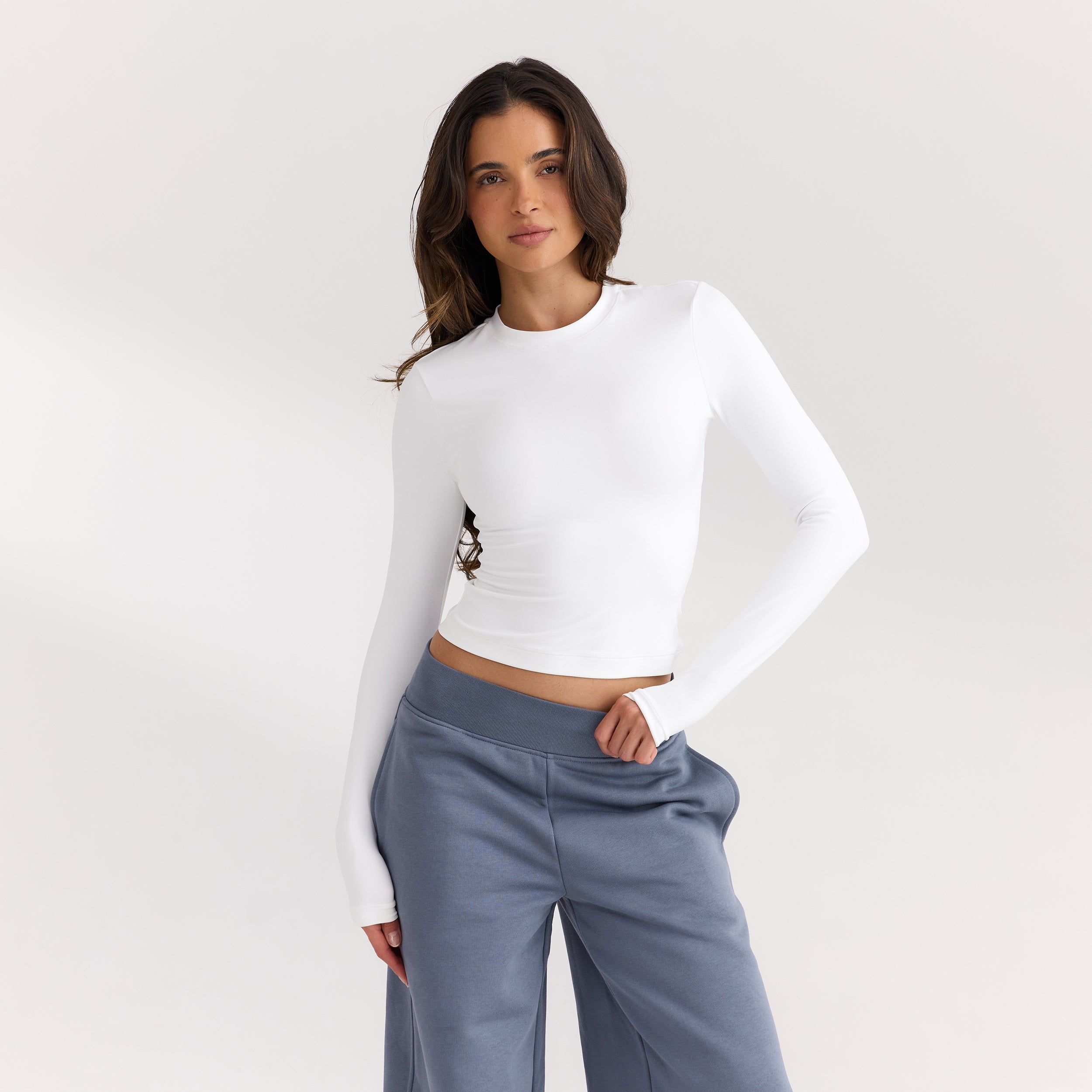 ContourSoft™ Long-Sleeve Top | ContourSoft™ Long-Sleeve Top - Hvid