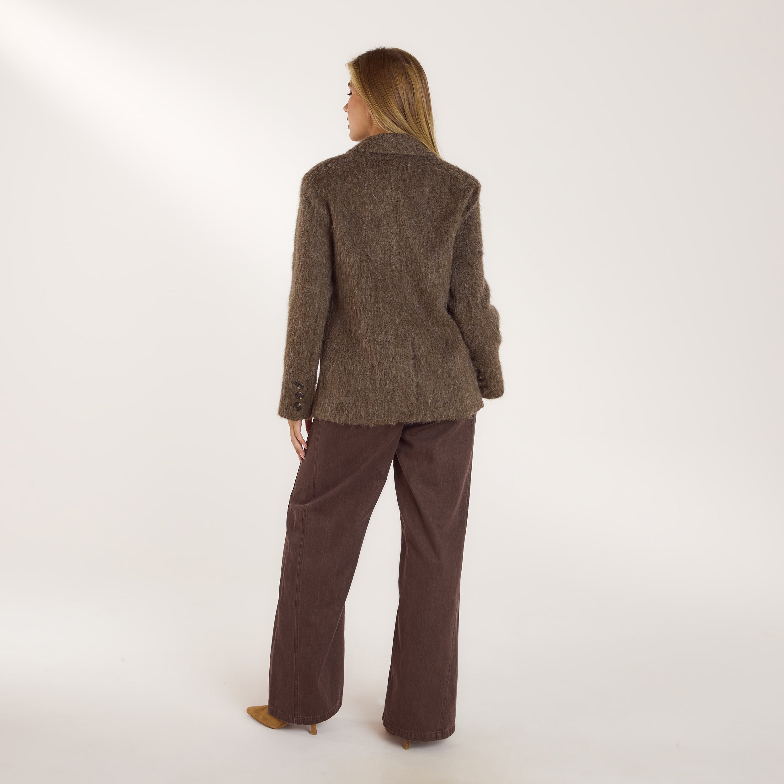 Oversized blazer i uldblanding | Oversized blazer i uldblanding - Mink