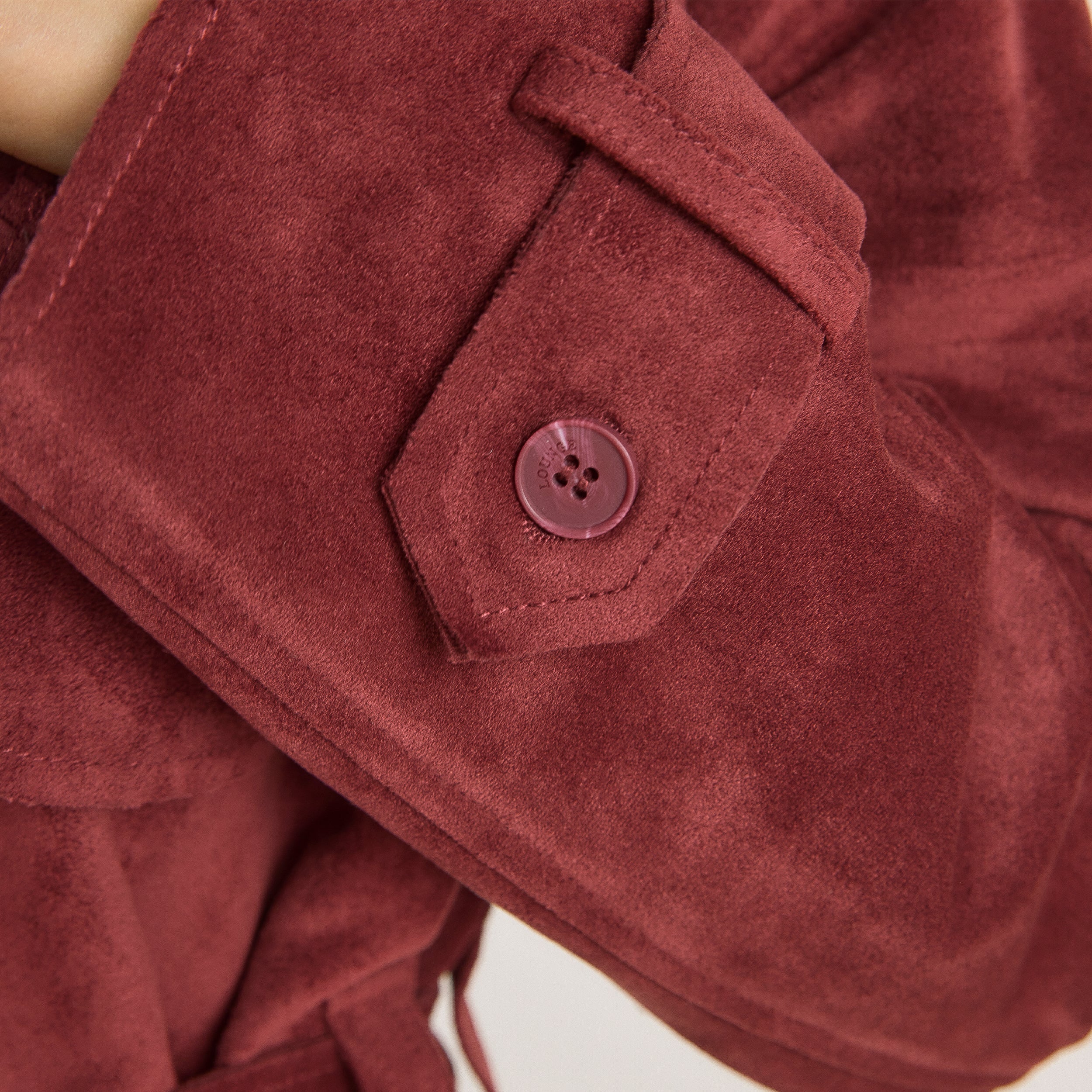 Trenchcoat i Suedette | Trenchcoat i Suedette - Bourgogne