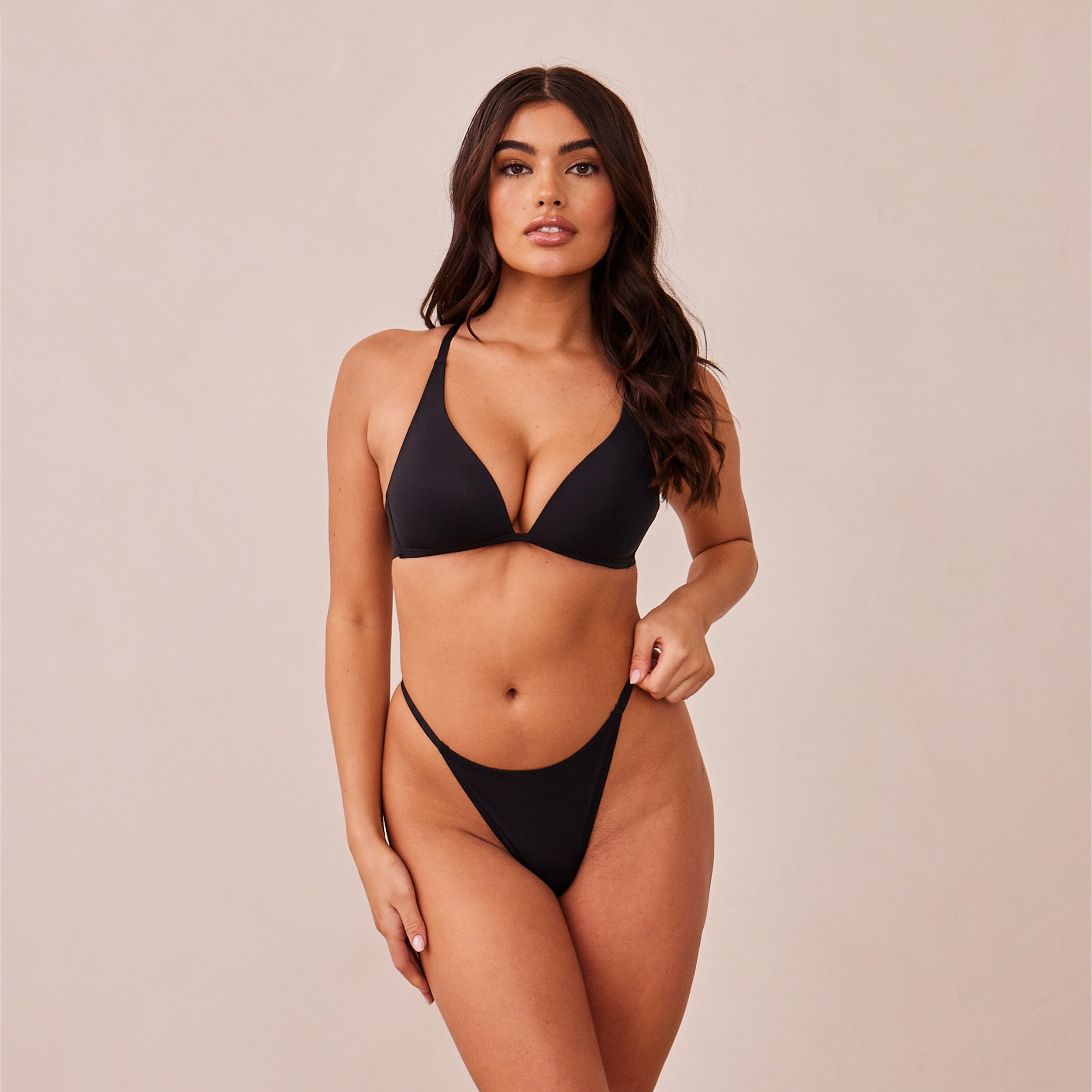 Light Non-wire Plunge T-shirt BH | Dakota, S/S (Thong)