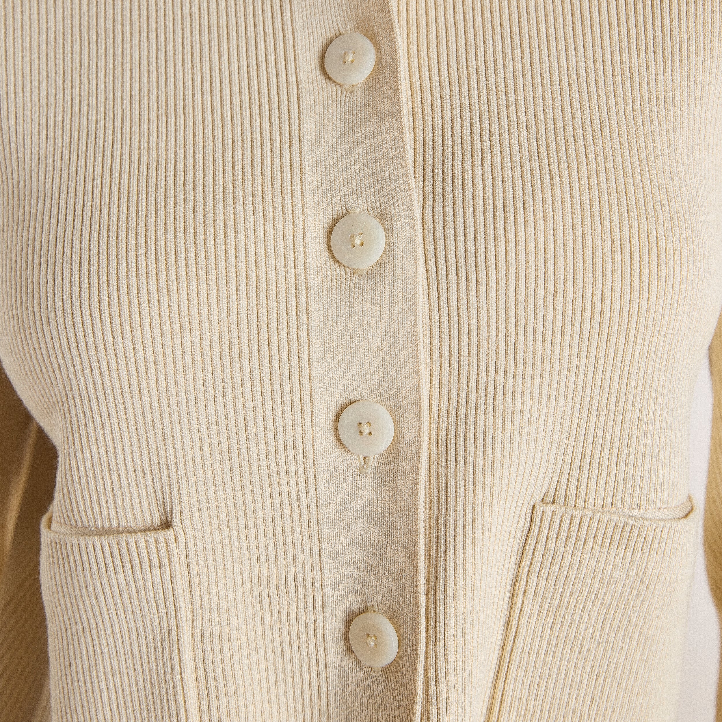 Strikket Oversized Skjorte | Strikket Oversized Skjorte - Creme