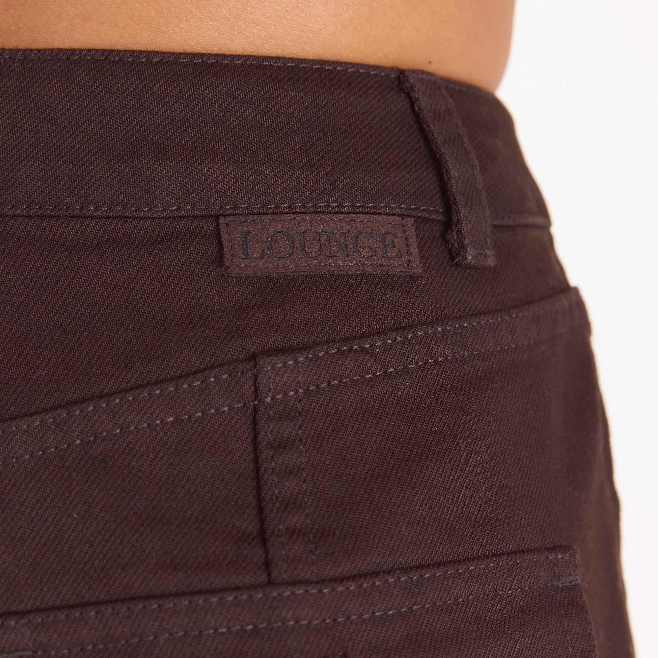 Denim jeans med lige ben | Denim jeans med lige ben - Chokolade