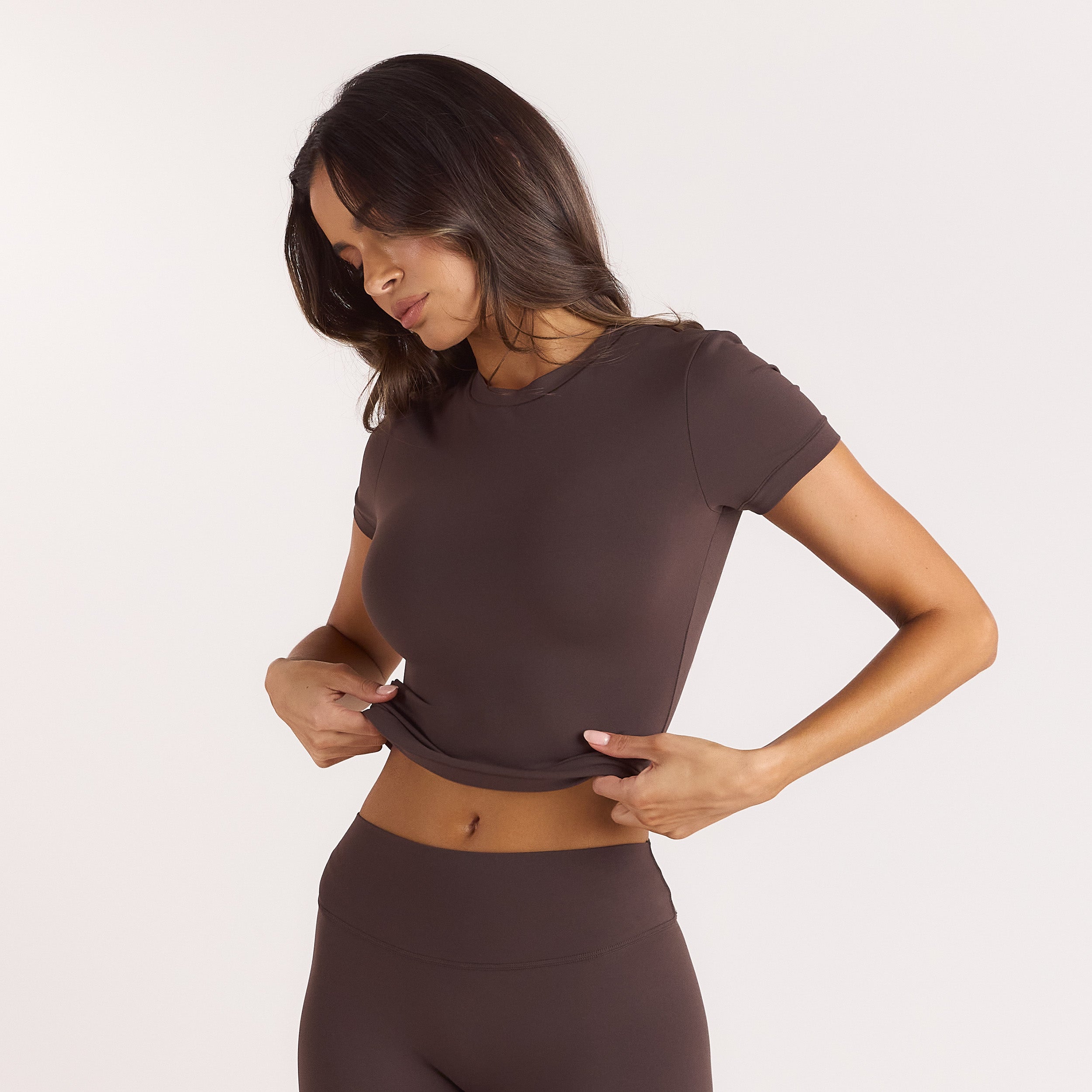 ContourSoft™ Short Sleeve T-Shirt | ContourSoft™ Short Sleeve T-Shirt - Mørk Chokolade