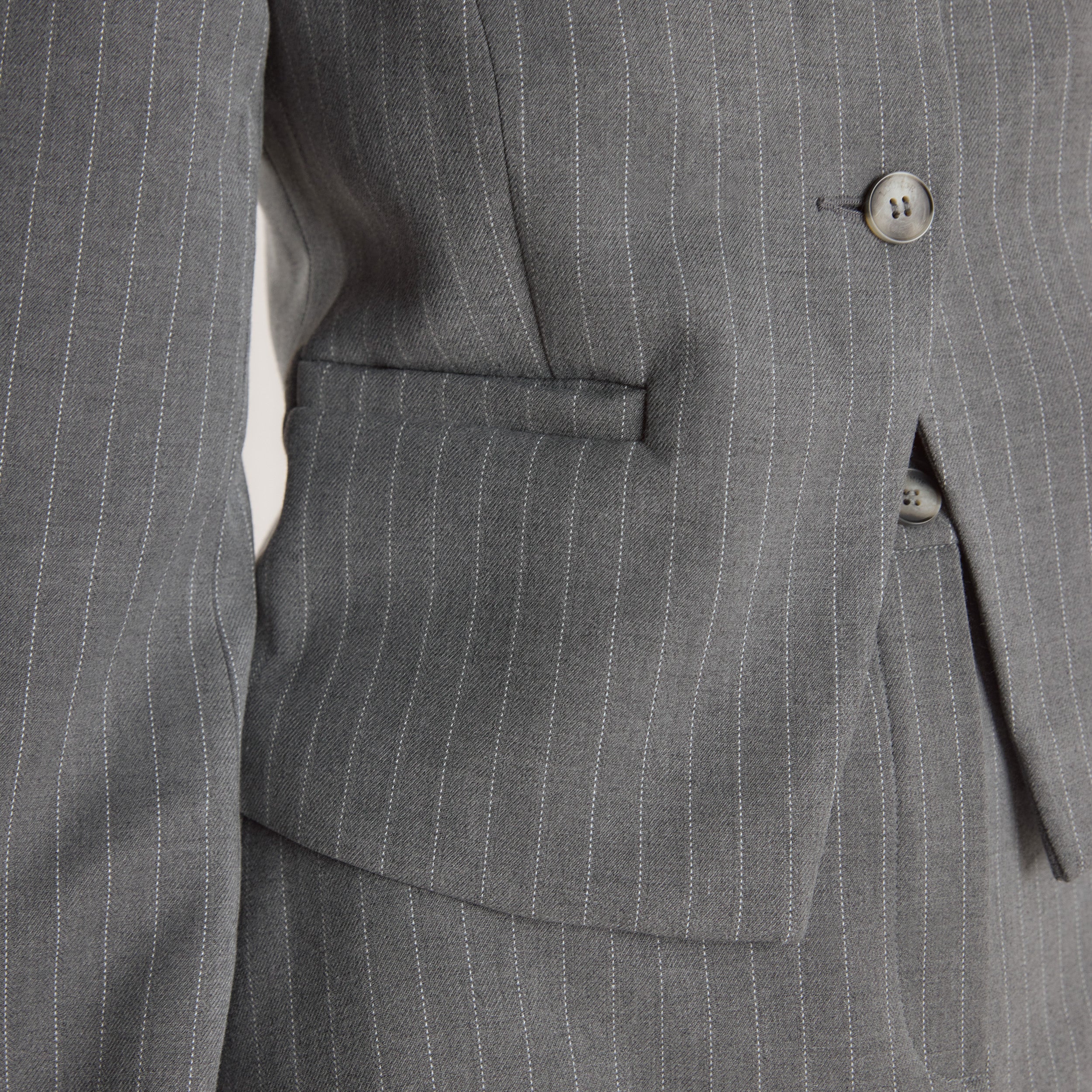 Struktureret Jakke | Struktureret Jakke - Grå Pinstripe