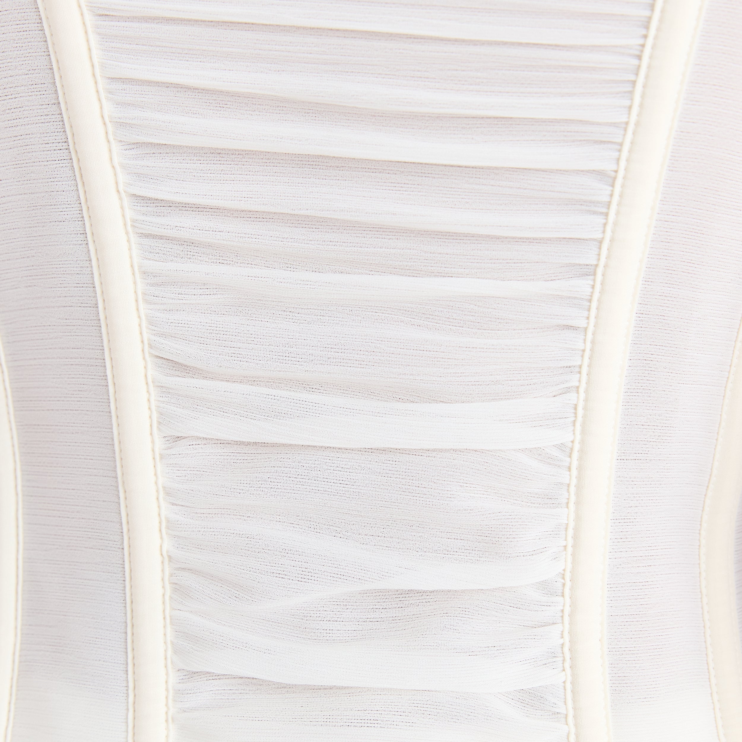 Ruched Sheer Korsettop | Ruched Sheer Korsettop - Creme