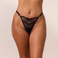 Nadia Korsetkjole G-streng - Sort