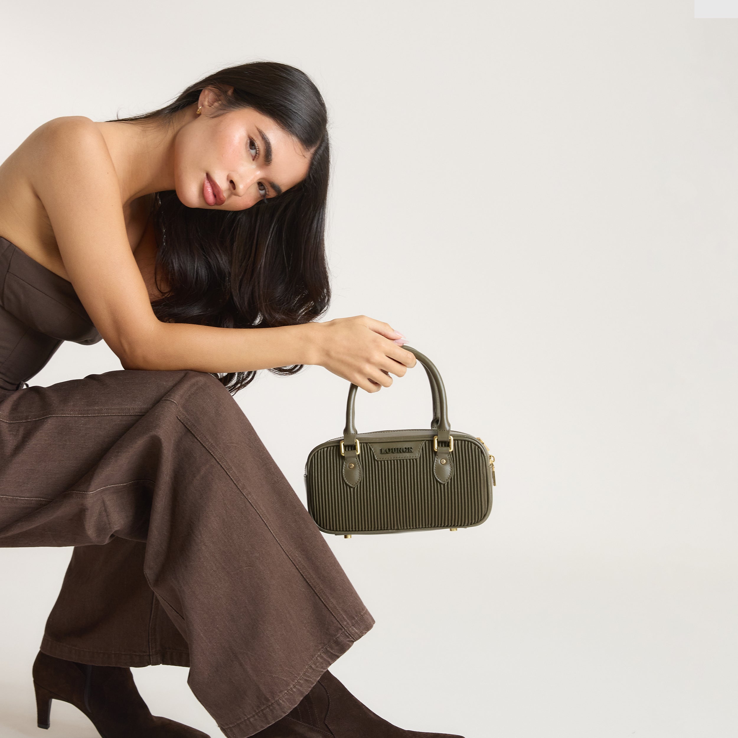 Annika Bowling Bag | Annika Bowling Bag - Oliven