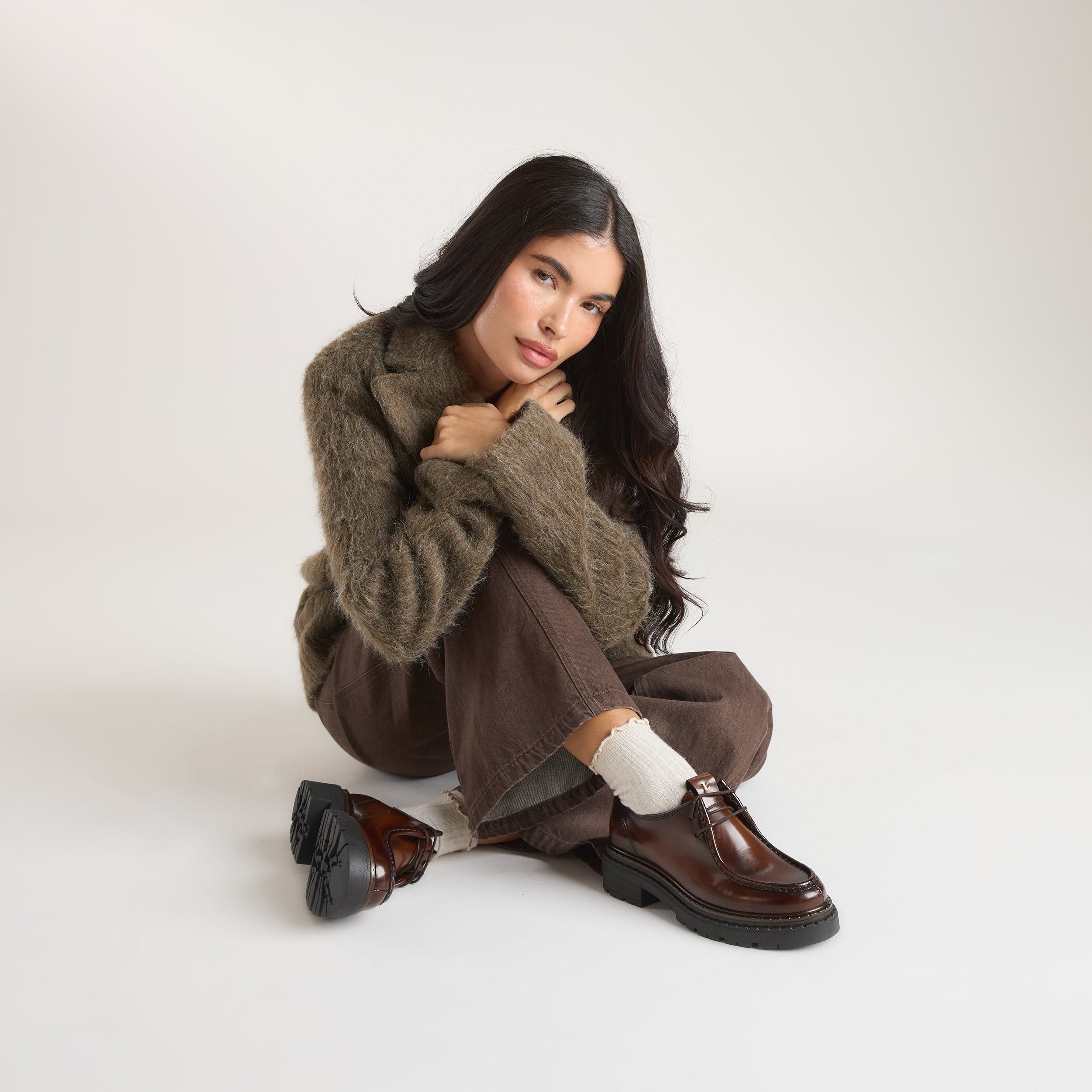 Etta Snørelukkede Chunky Loafers | Etta Snørelukkede Chunky Loafers - Tan