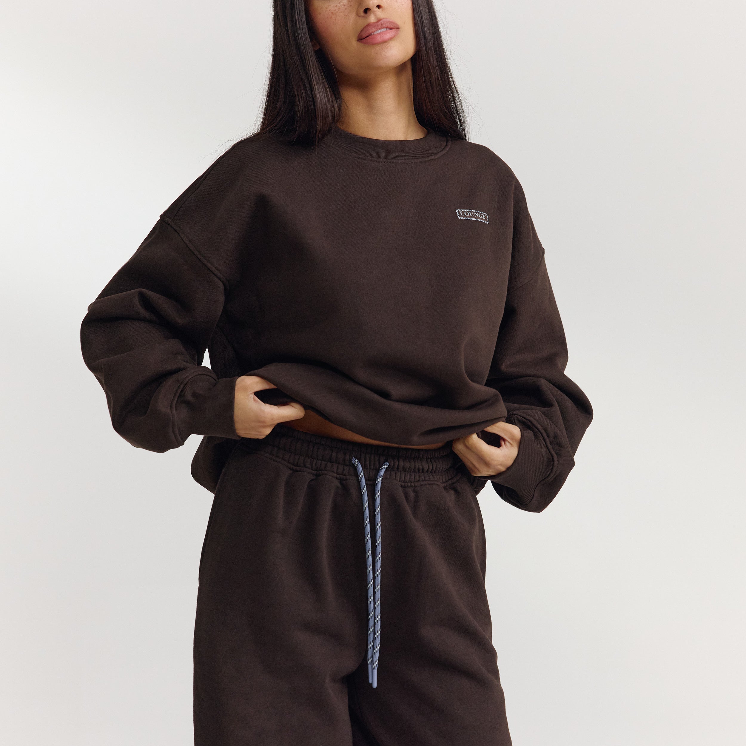 Joggingbukser meed Brede Ben | Joggingbukser meed Brede Ben - Mørk Chokolade