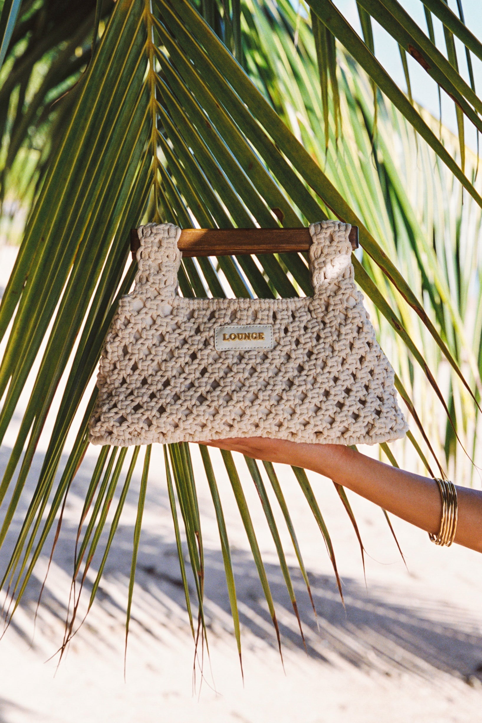 Clover Clutch Bag - Creme