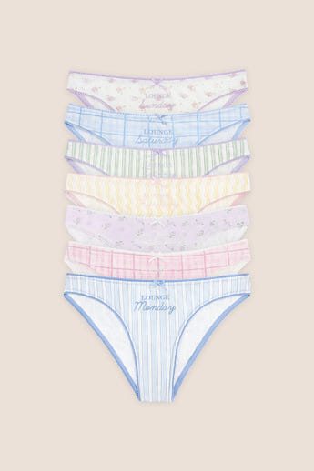 Days of the Week Trusser (7-pakke) - Multicolour Print